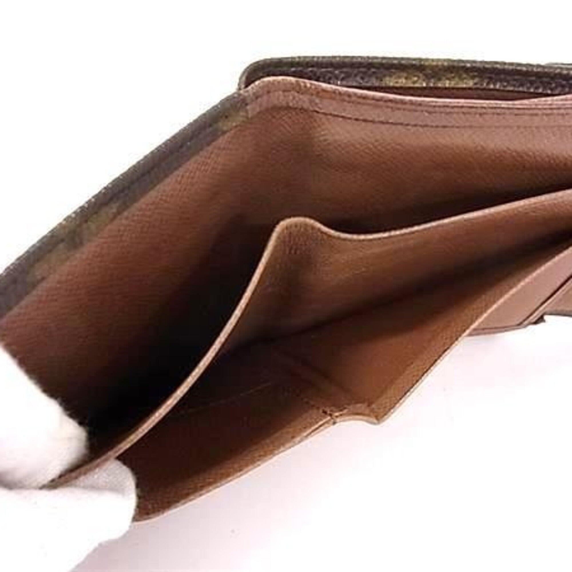 Louis Vuitton Brown Monogram Wallet (Tri-Fold) (Pre-Owned)