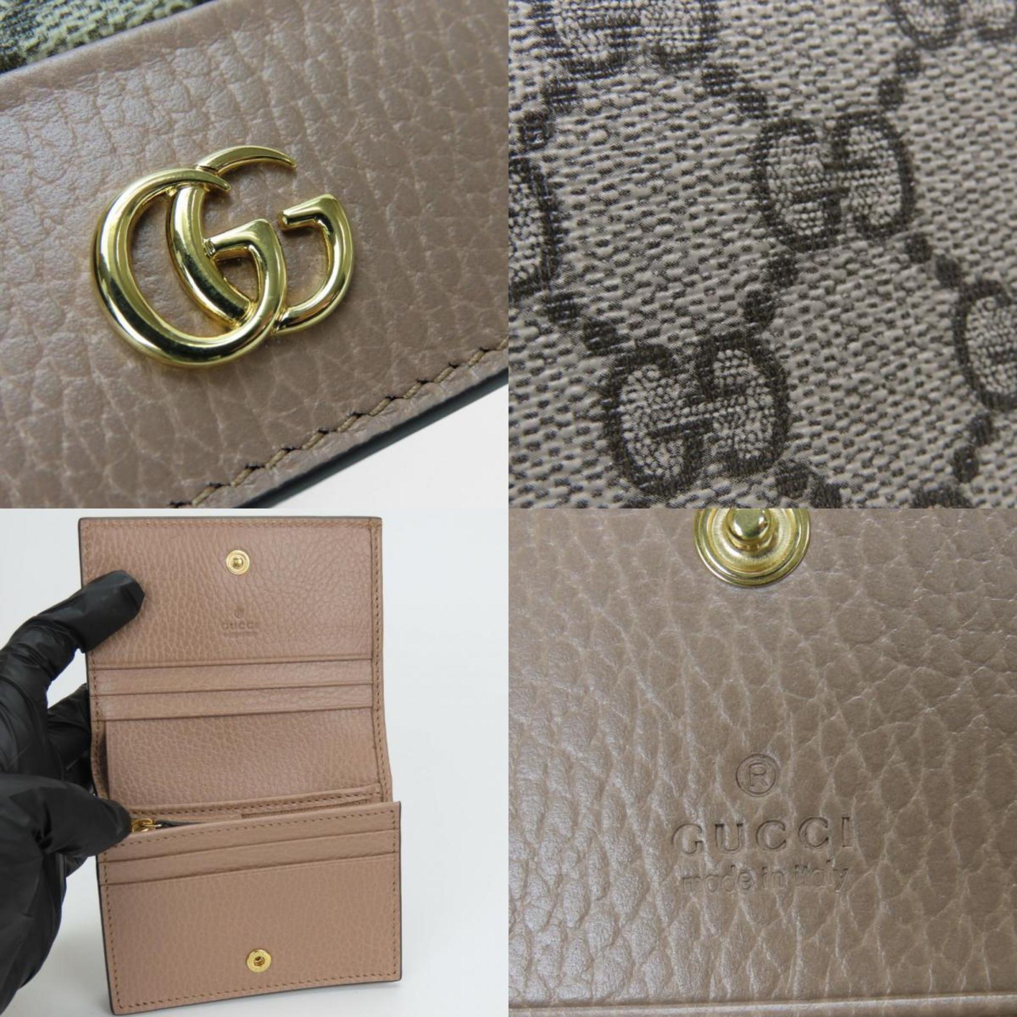 Gucci Beige Dusty Pink Gg Supreme Leather Wallet (Bi-Fold) (Pre-Owned)