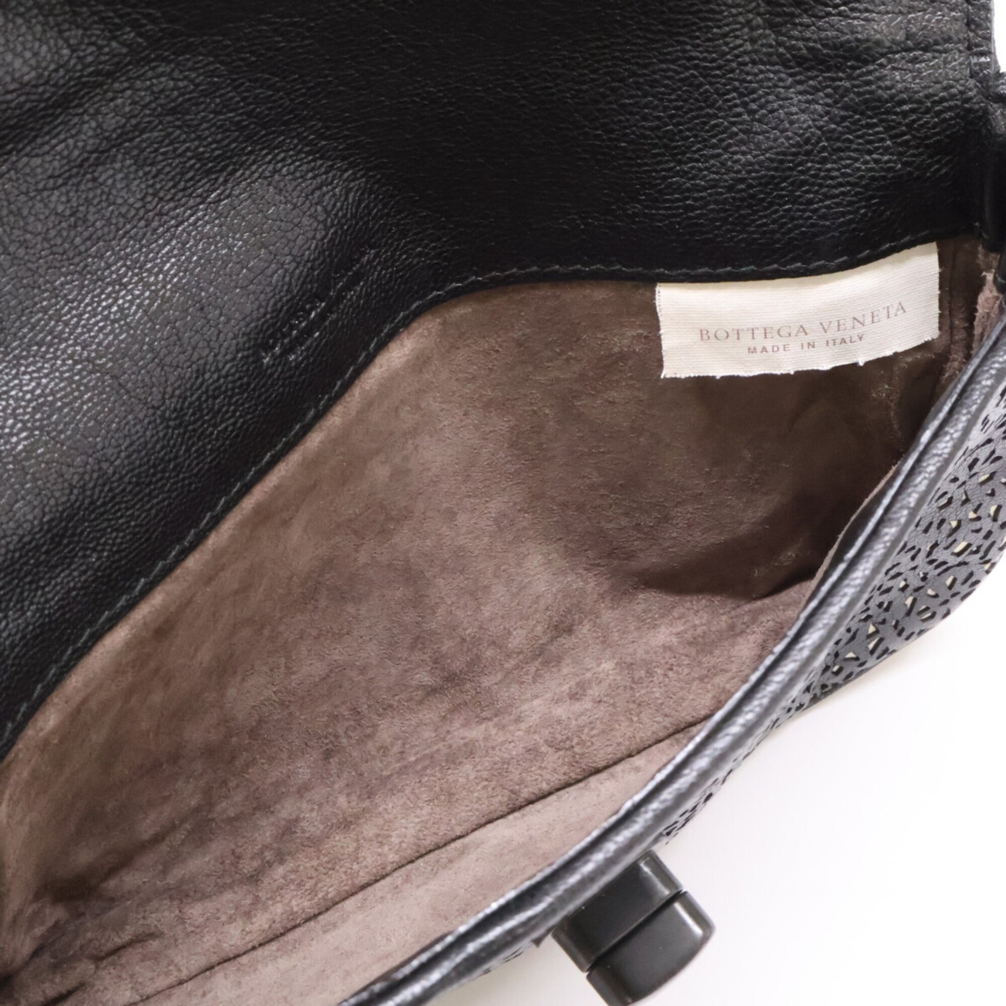 Bottega Veneta Black Leather Clutch Bag (Pre-Owned)