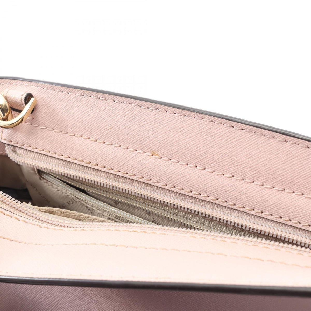 Michael Kors Pink Leather Handbag Pochette Shoulder Bag (Pre-Owned)