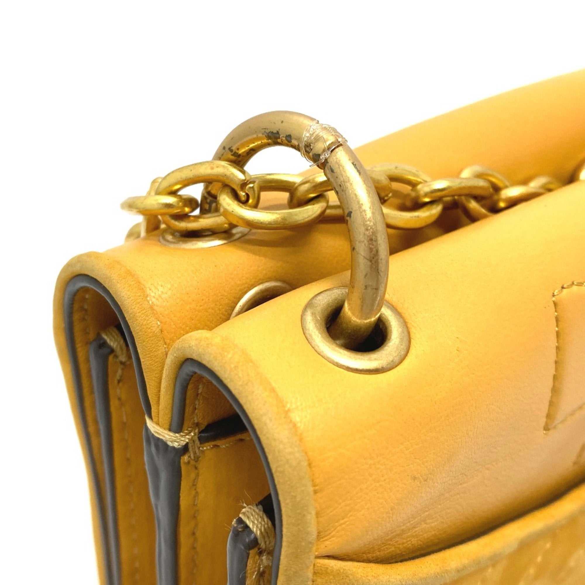 Tory Burch Yellow Leather Shoulder Bag (Pre-Owned)