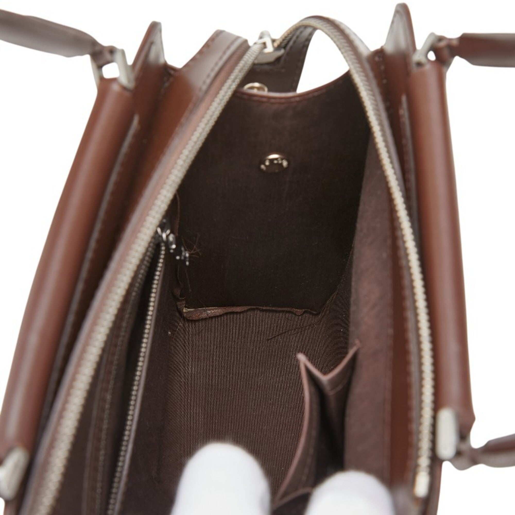 Louis Vuitton Brown Moka Pvc Leather Handbag (Pre-Owned)