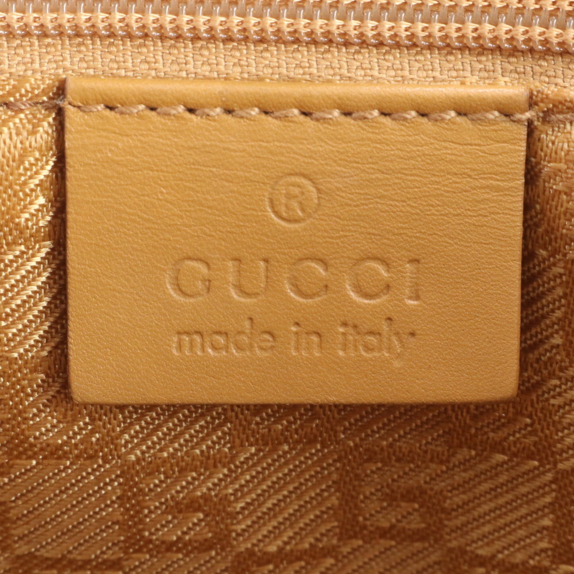 Gucci Jackie Beige Pink Leather Handbag Tote Bag (Pre-Owned)