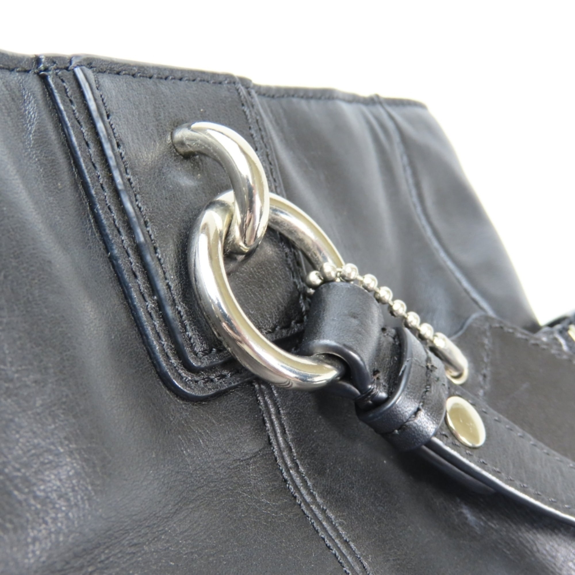 Coach Black Leather Tote Bag (Pre-Owned)