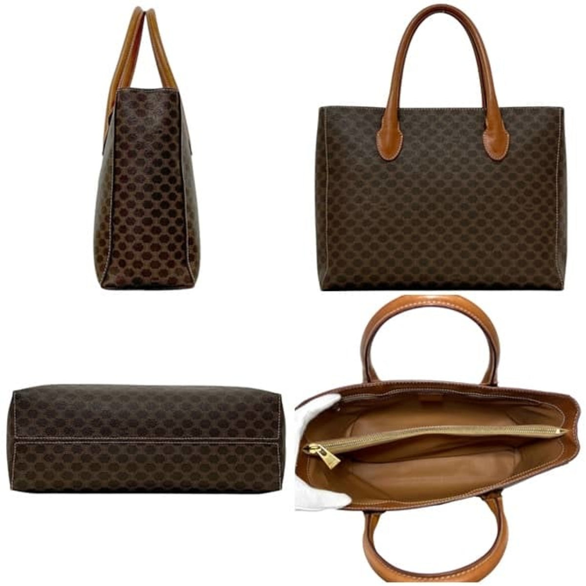 Celine Brown Pvc Leather Handbag Tote Bag (Pre-Owned)