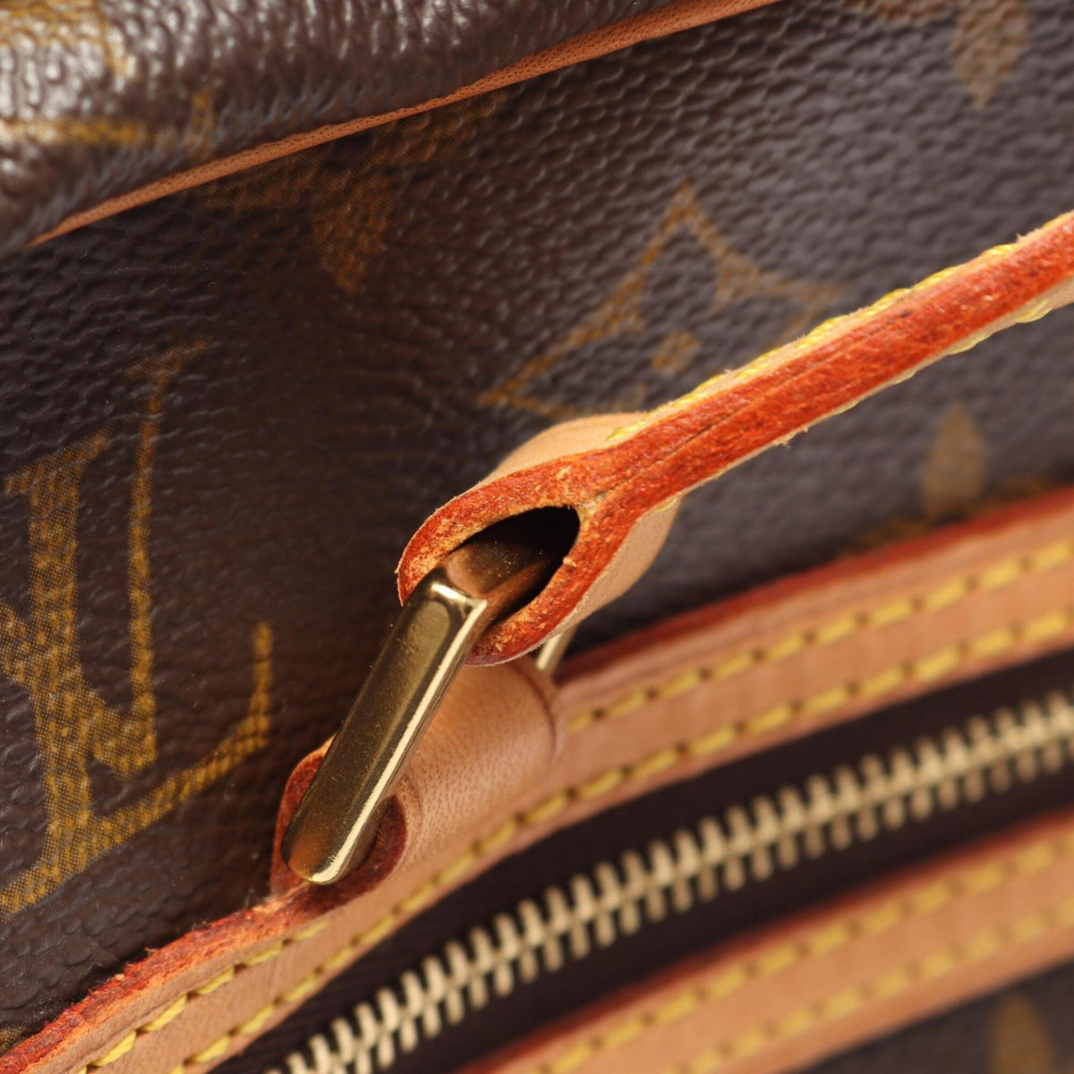 Louis Vuitton Brown Monogram Pvc Coated Canvas Leather Handbag Shoulder Bag (Pre-Owned)