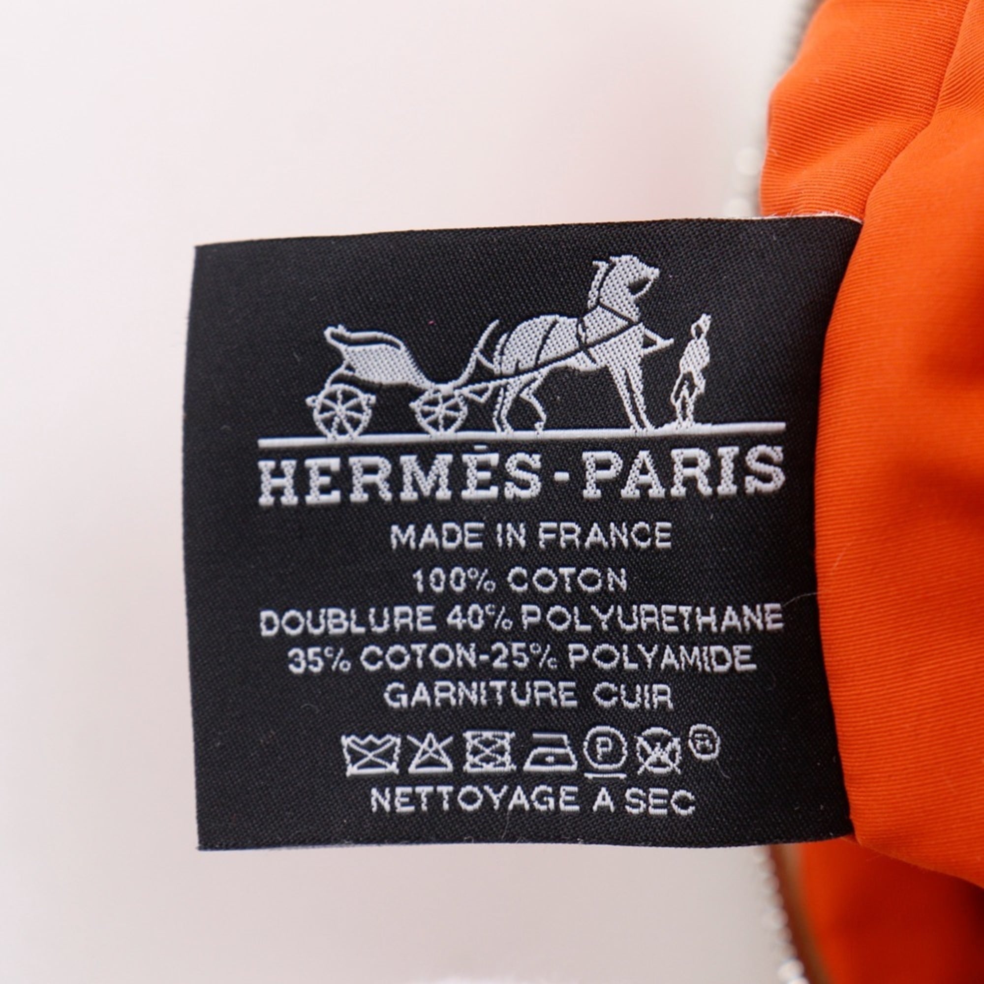 Hermes Beige Canvas Pouch (Pre-Owned)