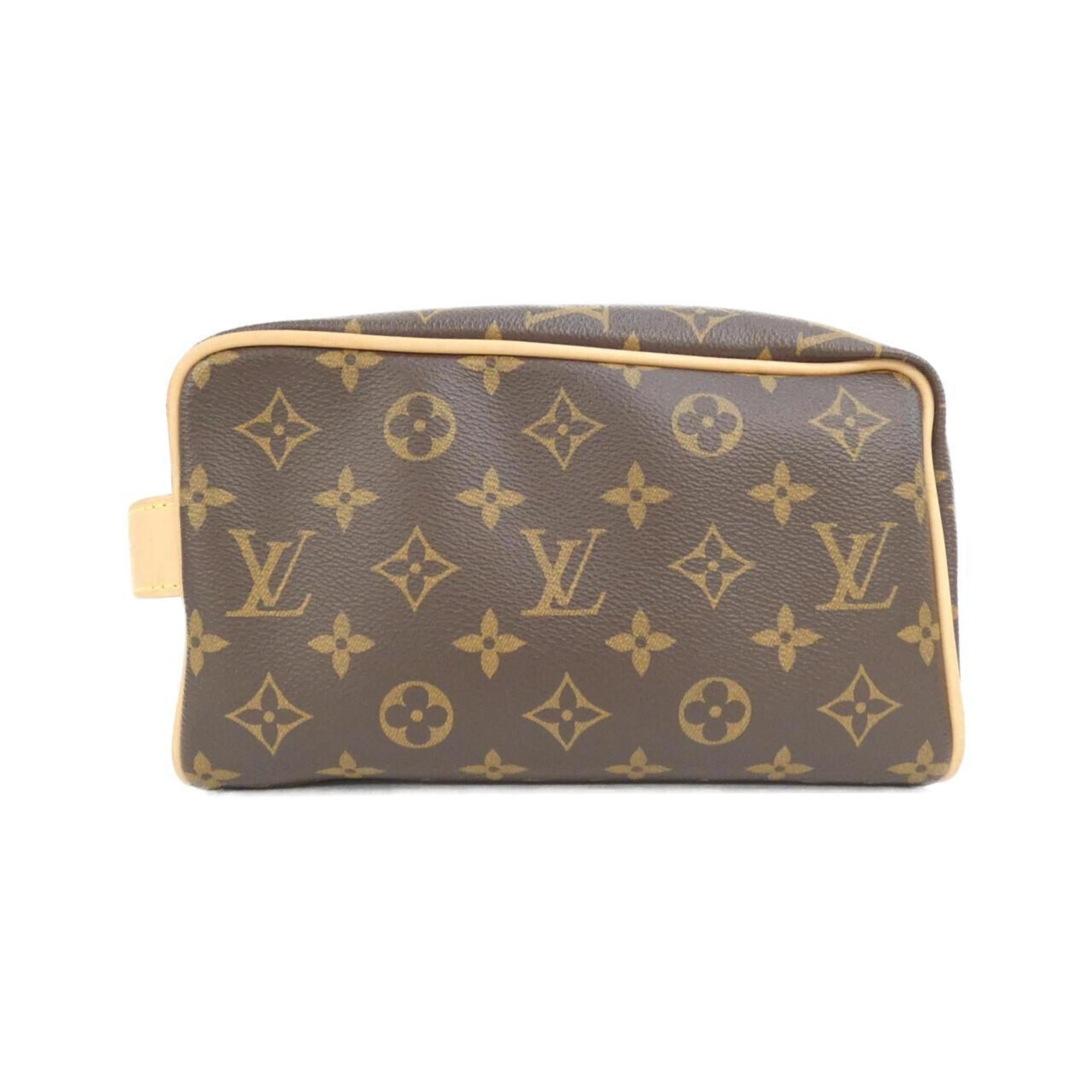 Louis Vuitton Marron Coated Canvas Handbag Pouch (Pre-Owned)
