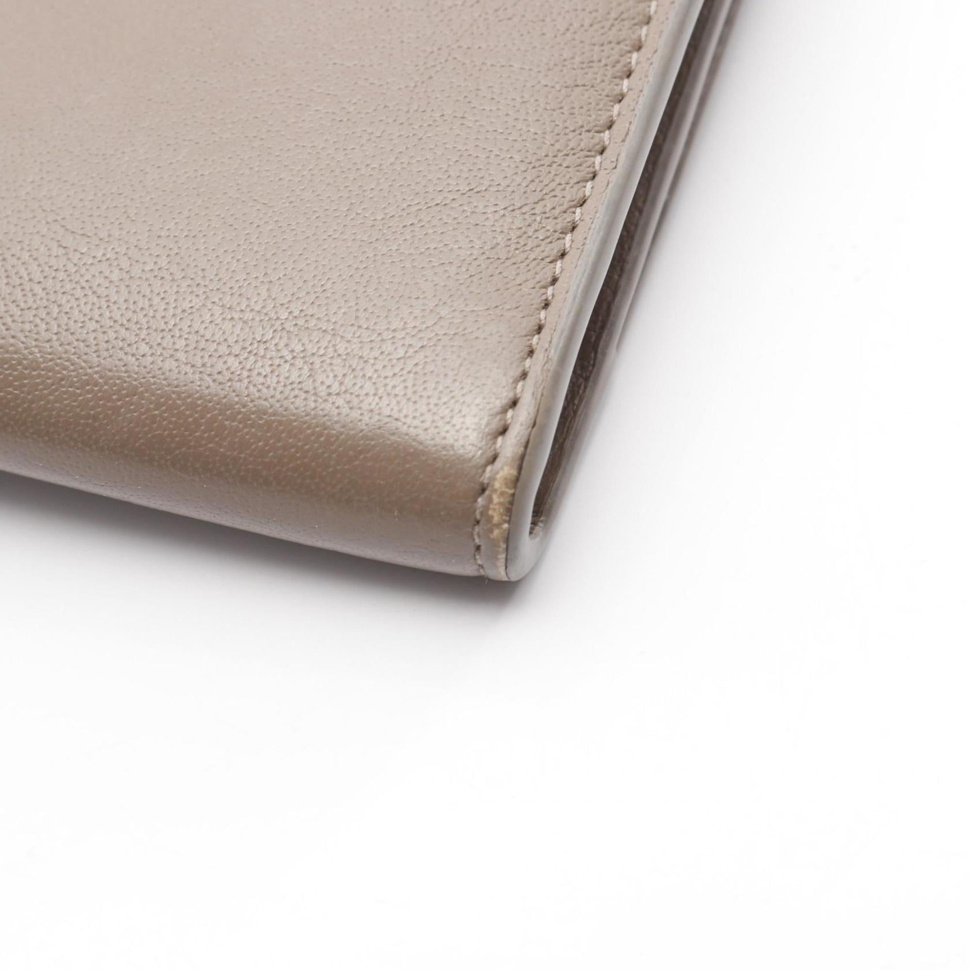 Balenciaga Gray Leather Long Wallet (Bi-Fold) (Pre-Owned)