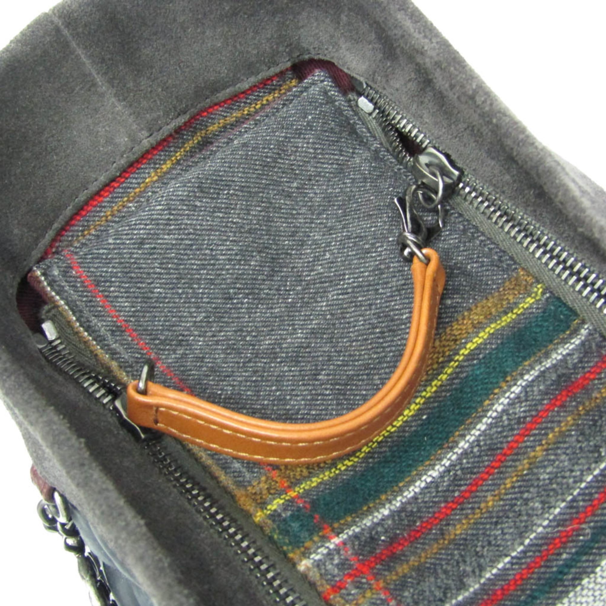 Chanel Paris-Edinburgh Tote Quilted Mixed Coated Canvas With Flannel Multicolour Tweed Tote Bag Bag (Pre-Owned)
