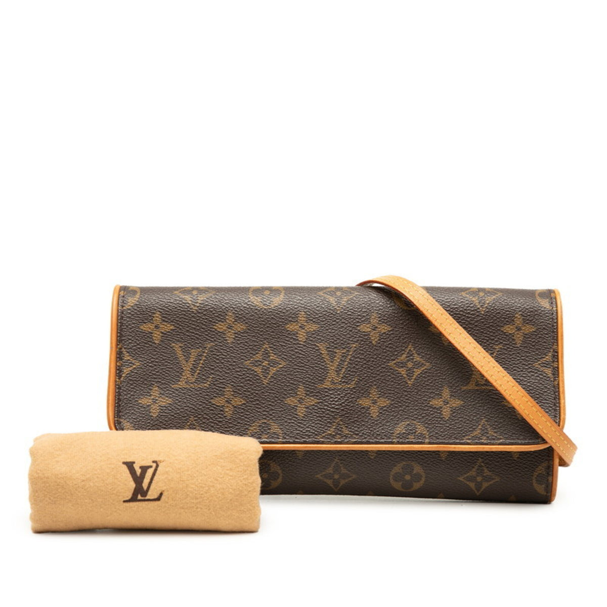 Louis Vuitton Monogram Brown Pvc Leather Pochette Shoulder Bag (Pre-Owned)