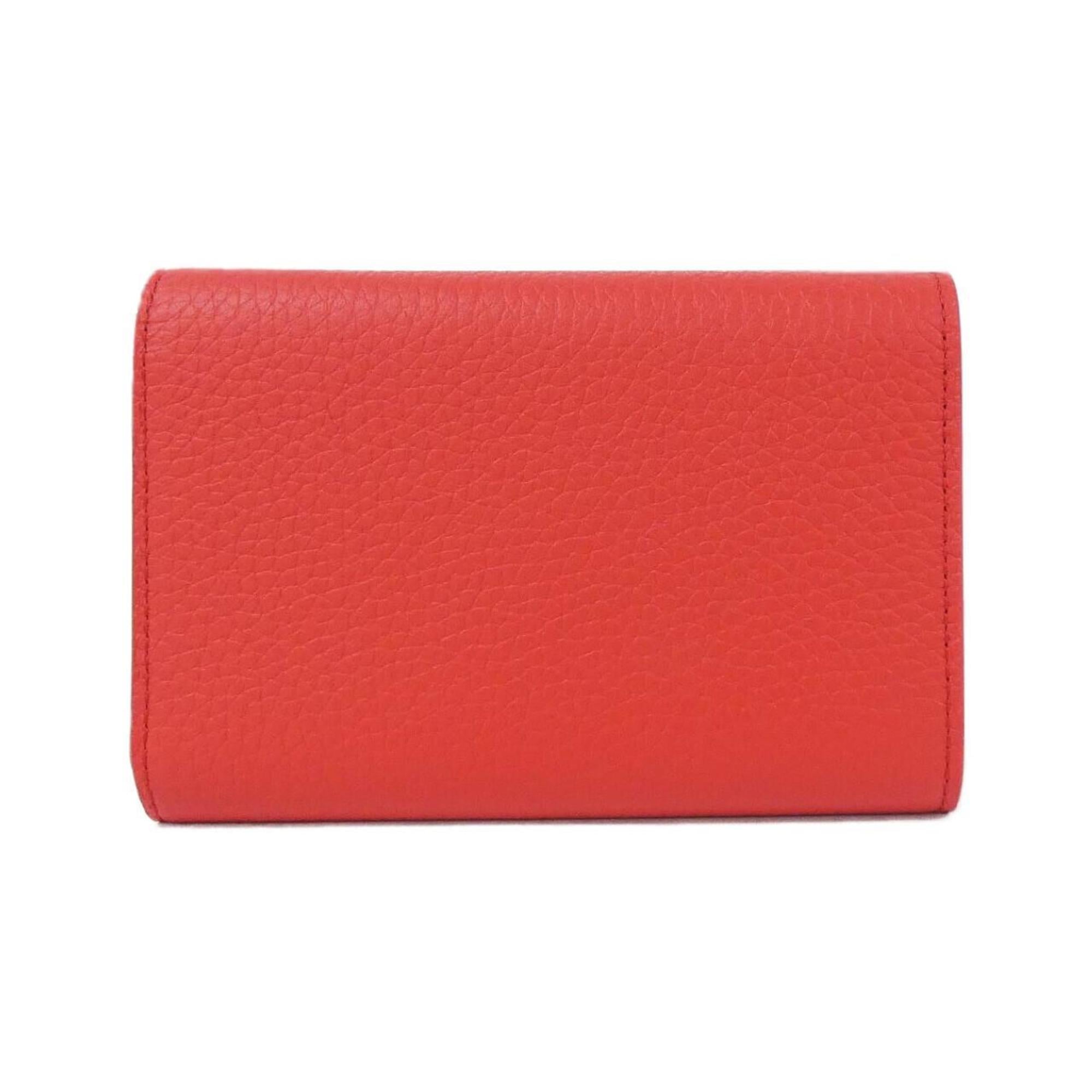 Louis Vuitton Rouge Leather Wallet (Tri-Fold) (Pre-Owned)