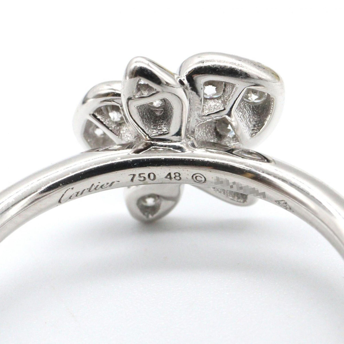 Cartier Silver Clear White Gold (18K) Band Ring (Pre-Owned)