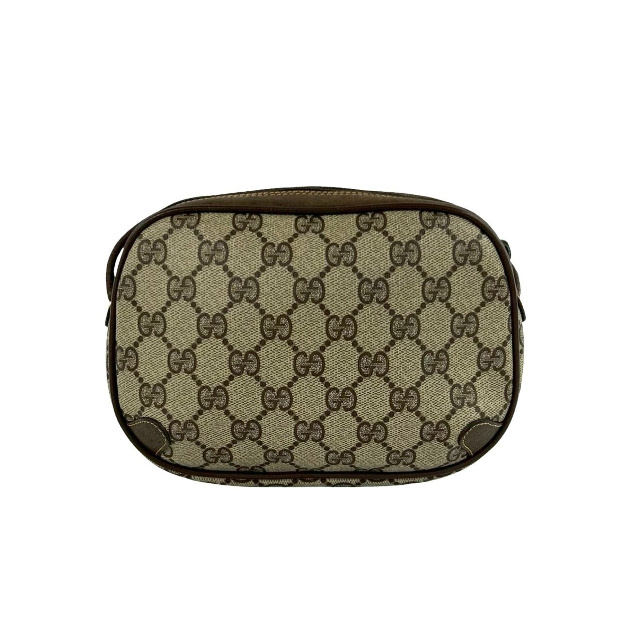 Gucci Brown Green Red Color Pvc Leather Pochette Shoulder Bag (Pre-Owned)
