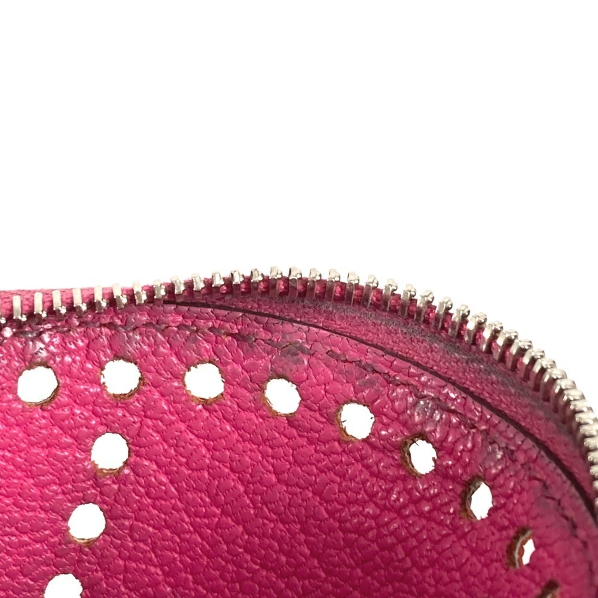 Hermes Pink Chevre Leather Coin Purse/Coin Case (Pre-Owned)
