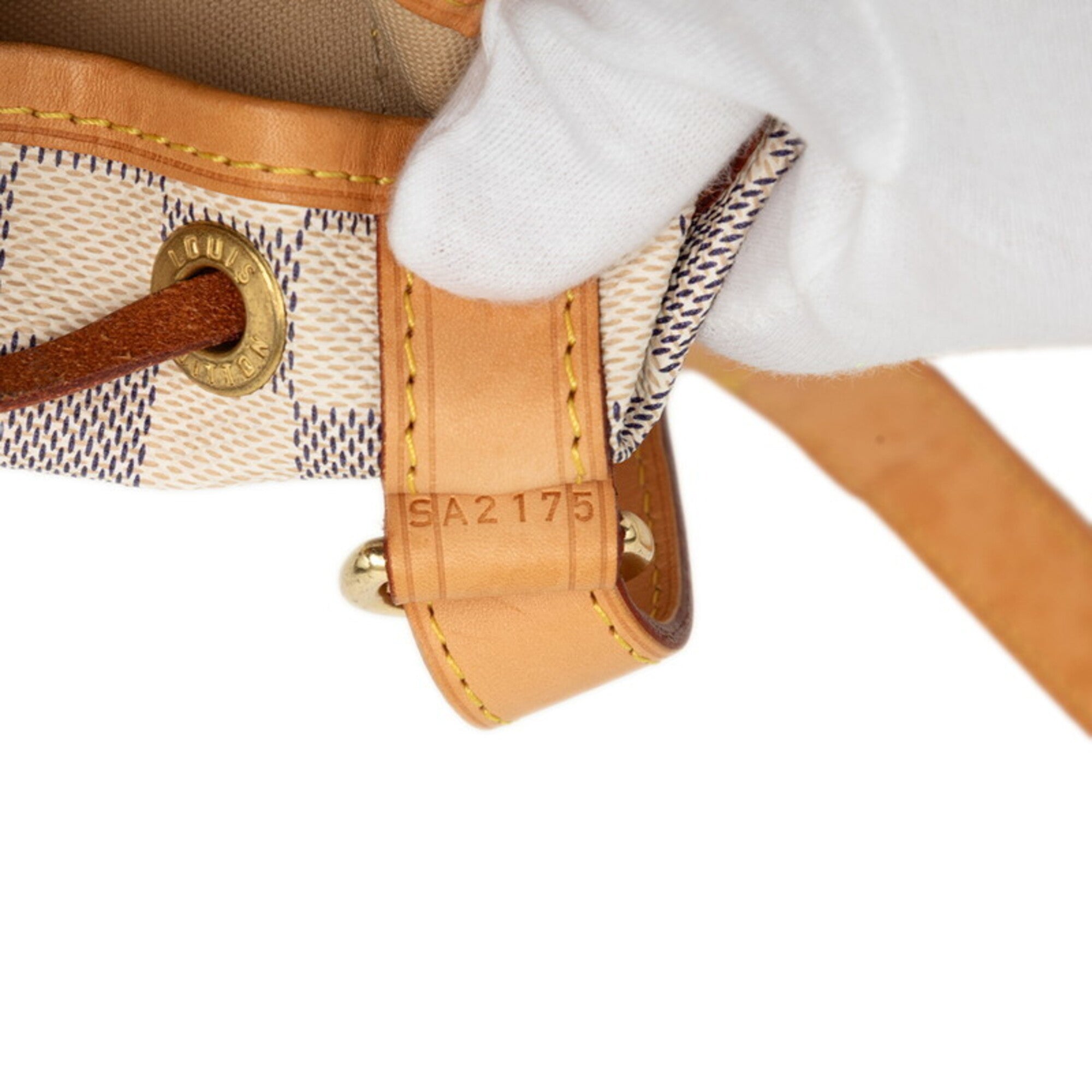 Louis Vuitton Damier Azur White Pvc Leather Shoulder Bag (Pre-Owned)