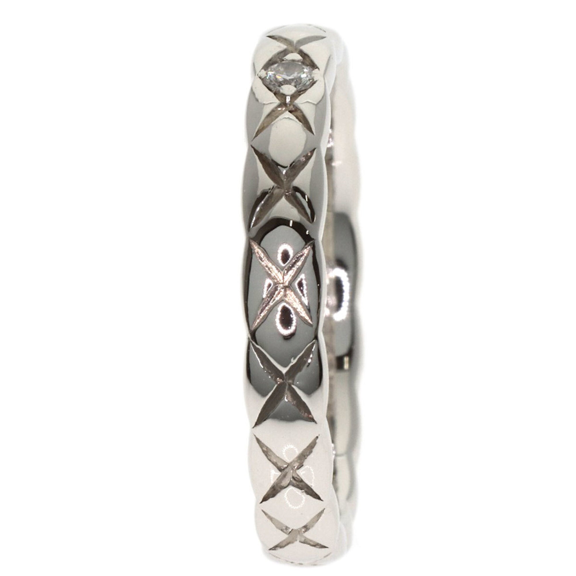 Chanel Platinum 950 Band Ring (Pre-Owned)