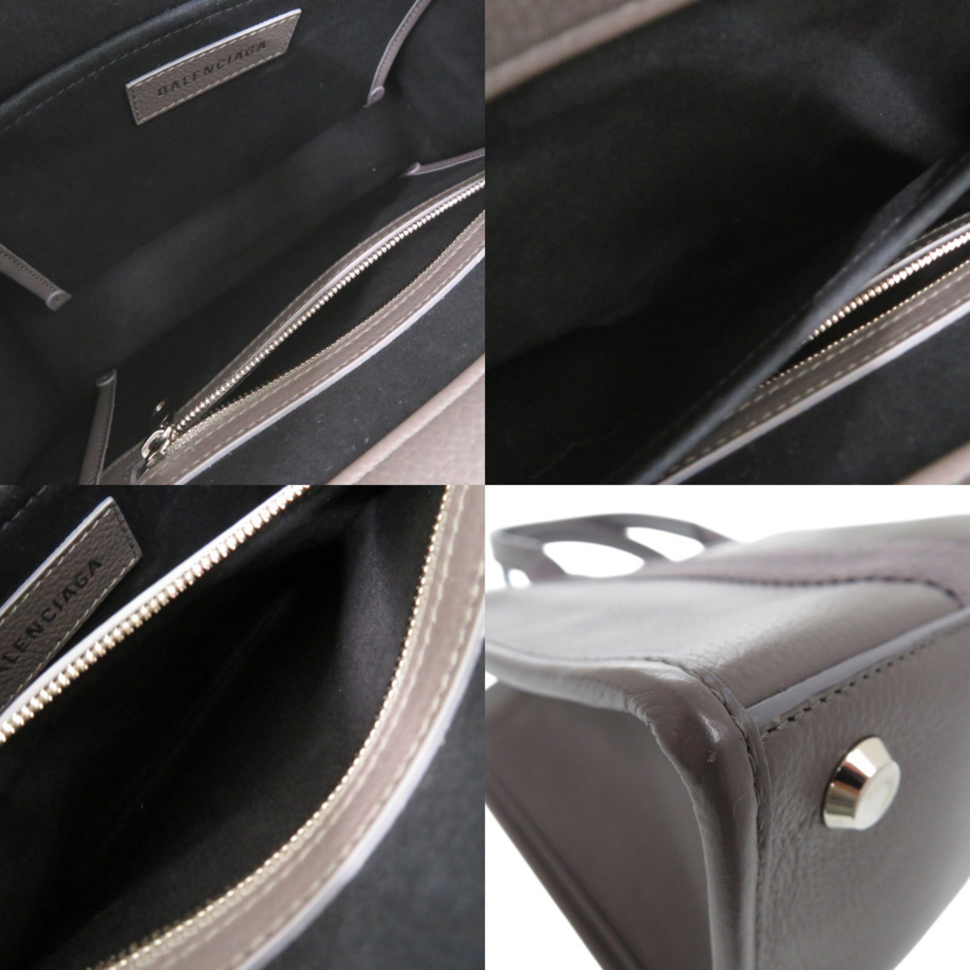 Balenciaga Gray Leather Tote Bag (Pre-Owned)