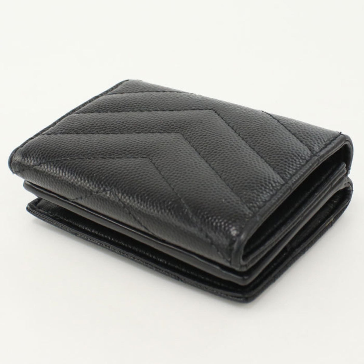 Saint Laurent Black Leather Wallet (Tri-Fold) (Pre-Owned)