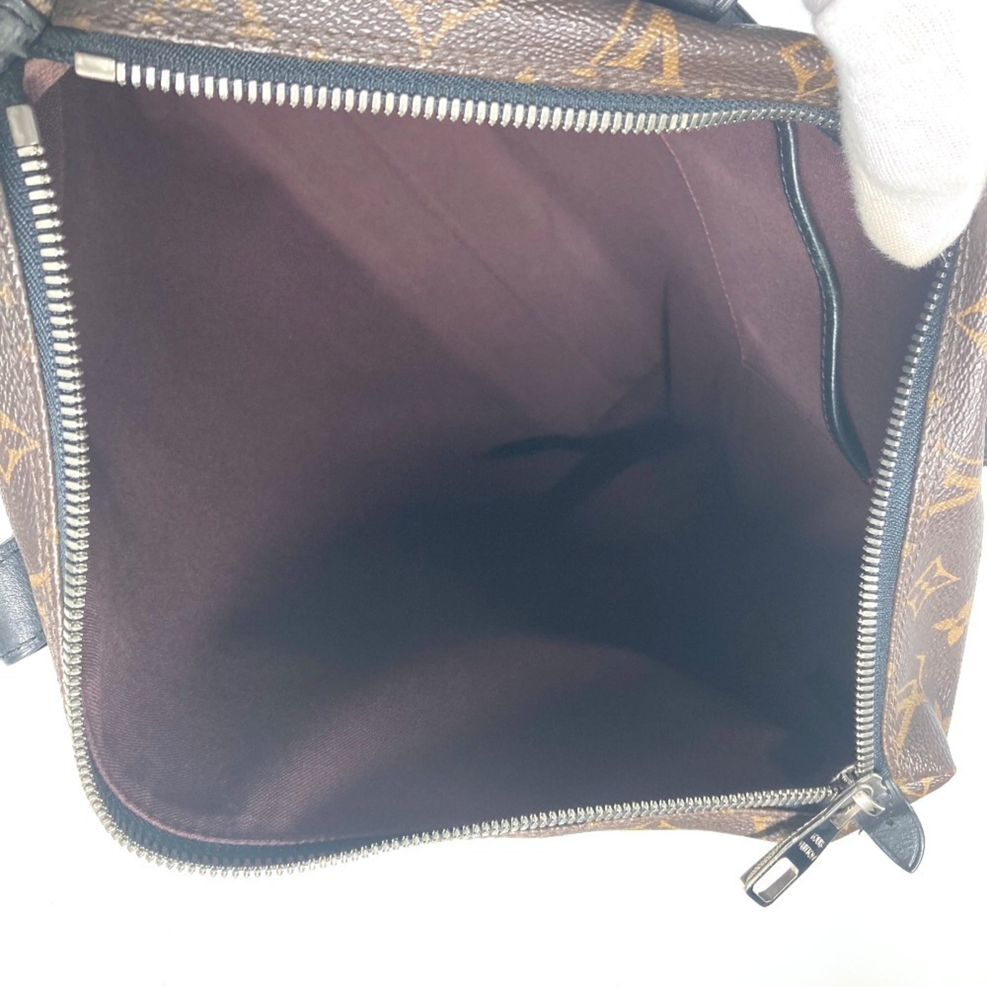 Louis Vuitton Black Brown Canvas Handbag Tote Bag (Pre-Owned)
