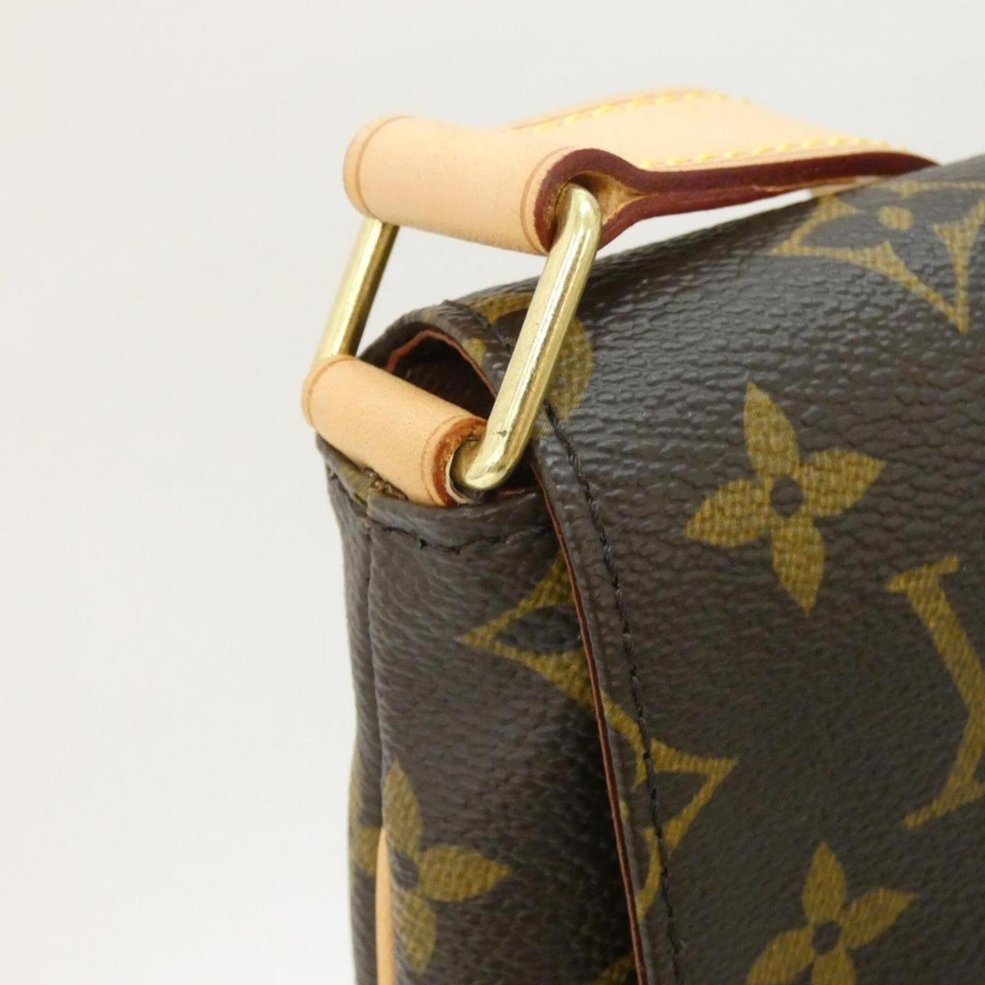 Louis Vuitton Marron Monogram Coated Canvas Shoulder Bag (Pre-Owned)