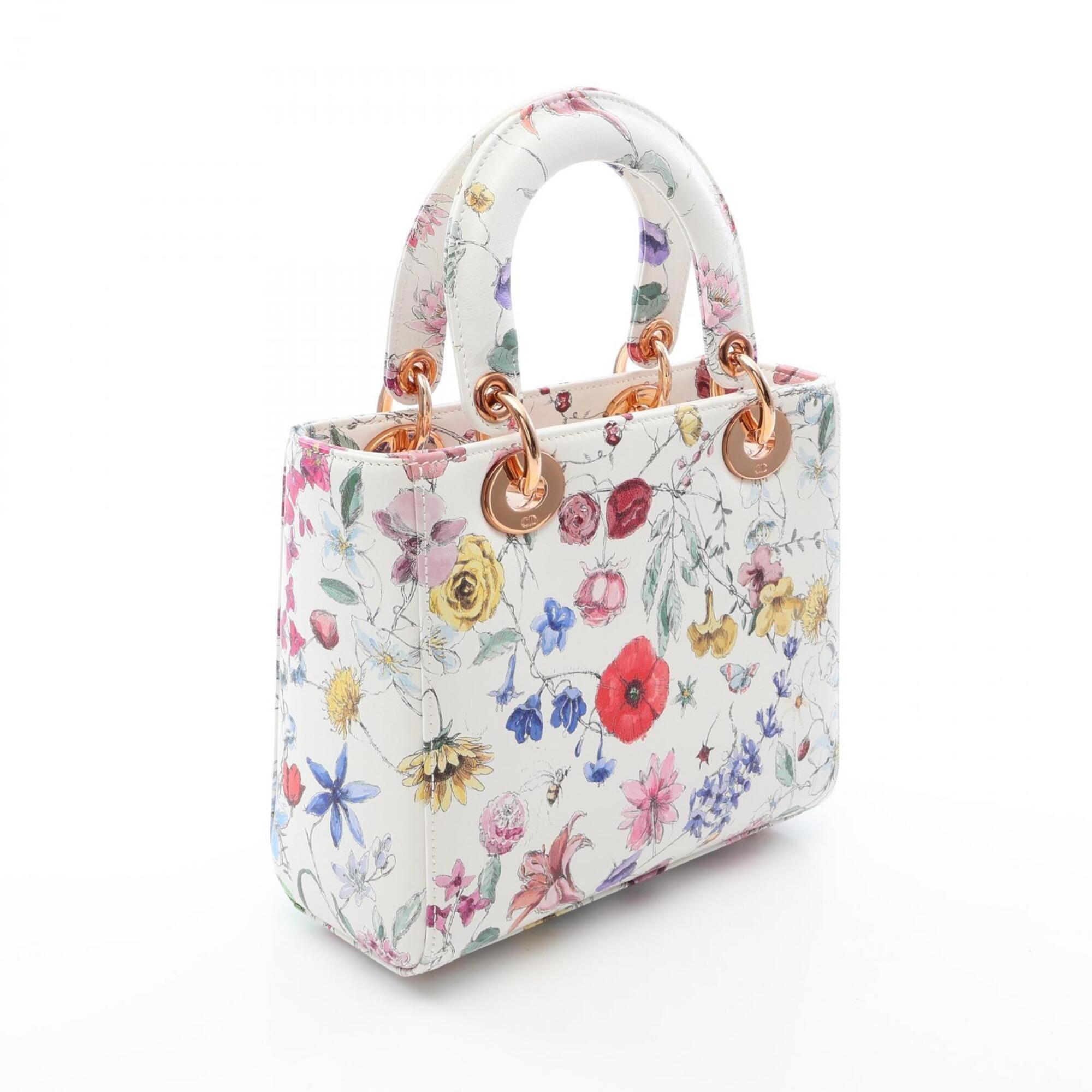 Christian Dior Multi-Color White Leather Handbag (Pre-Owned)
