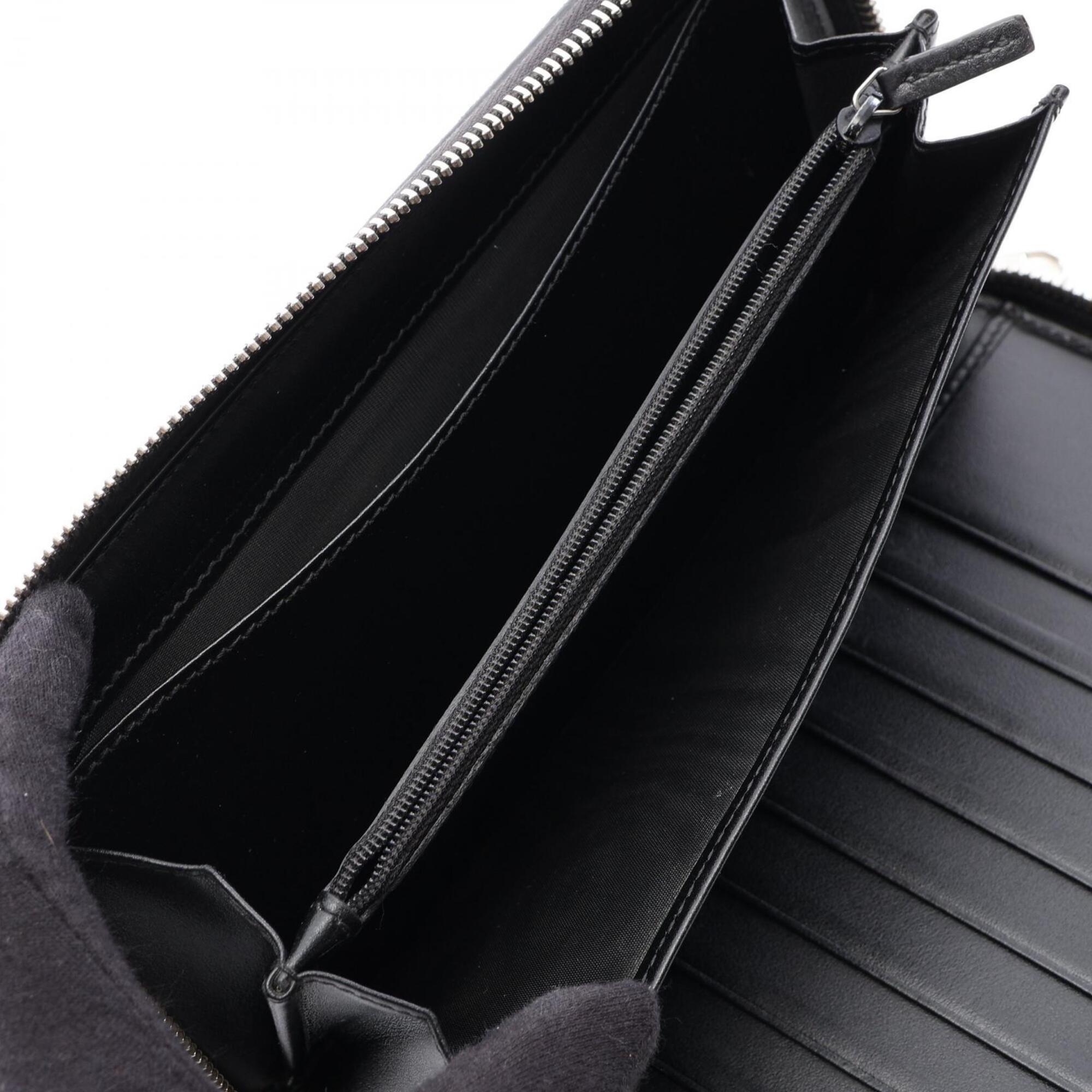 Gucci Black Leather Long Wallet (Bi-Fold) (Pre-Owned)
