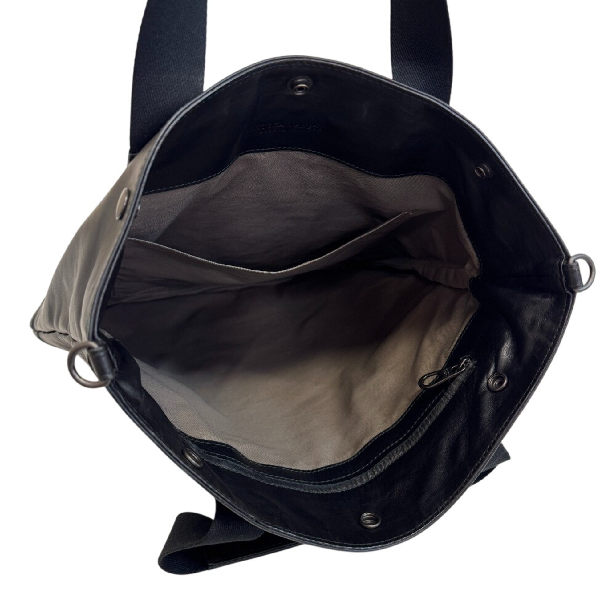 Bottega Veneta Intrecciato Black Leather Tote Bag (Pre-Owned)