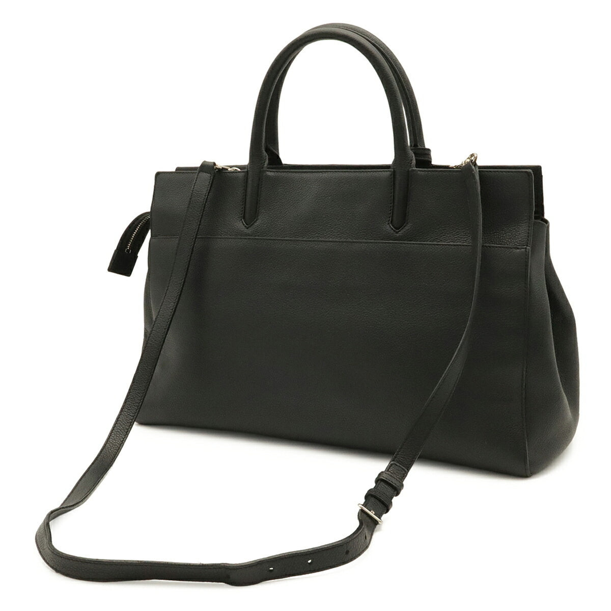 Yves Saint Laurent Black Leather Handbag Shoulder Bag (Pre-Owned)