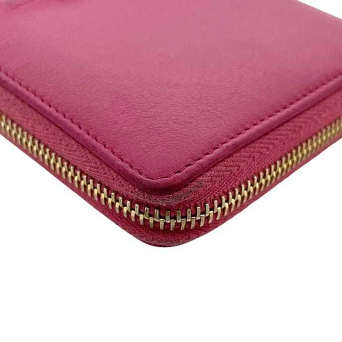 Yves Saint Laurent Pink Leather Long Wallet (Bi-Fold) (Pre-Owned)