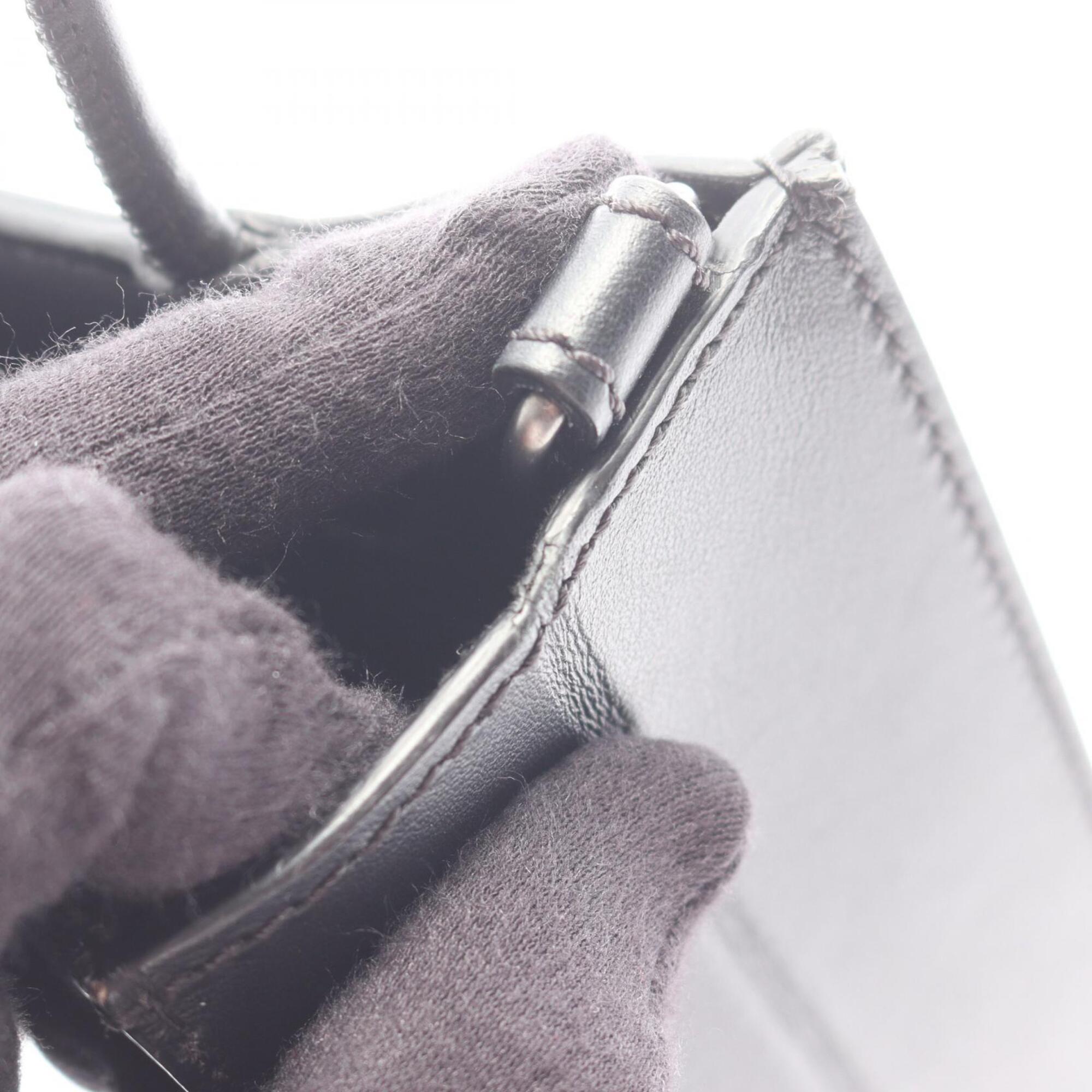 Fendi Black Leather Handbag Shopping Bag (Pre-Owned)