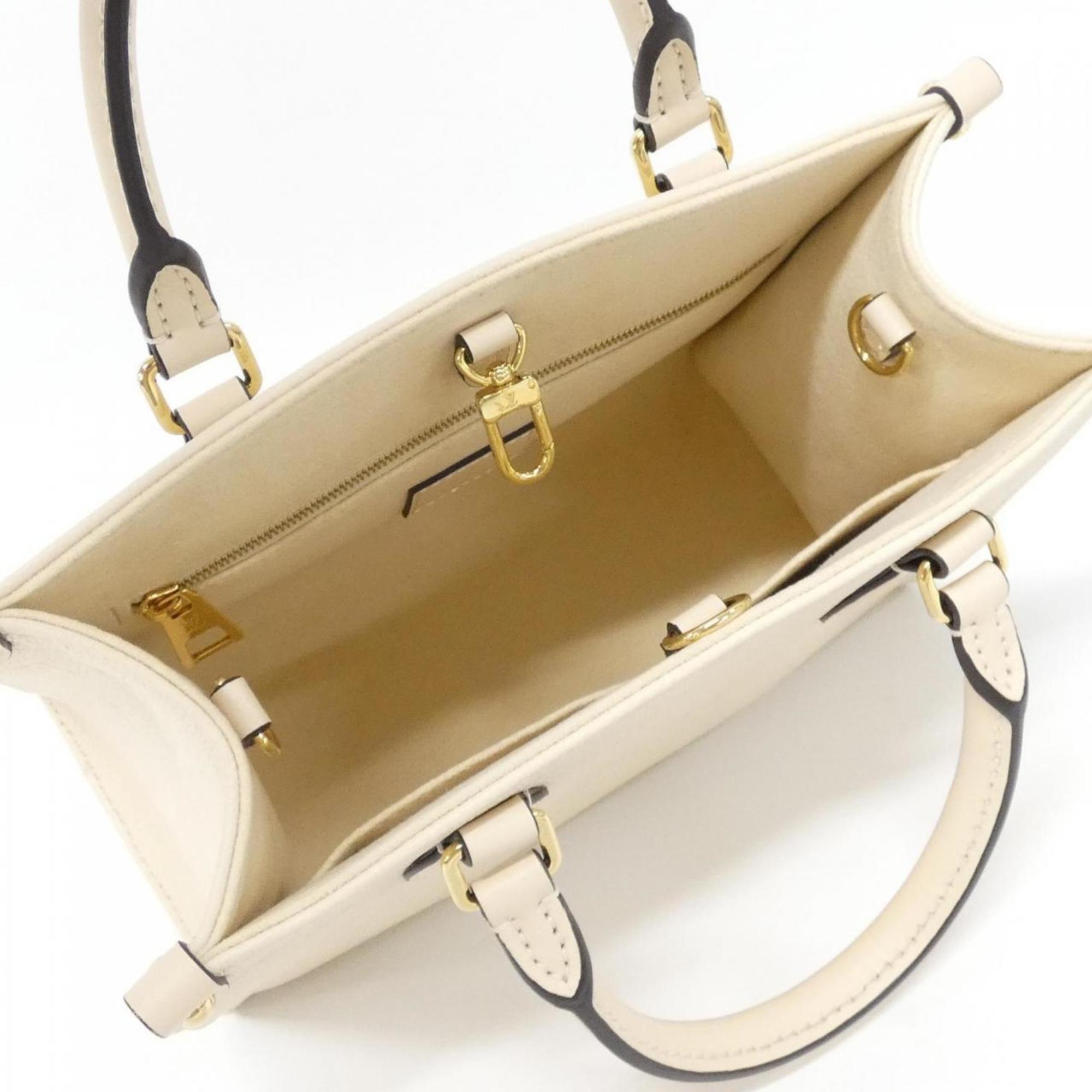 Louis Vuitton Cream Leather Handbag (Pre-Owned)