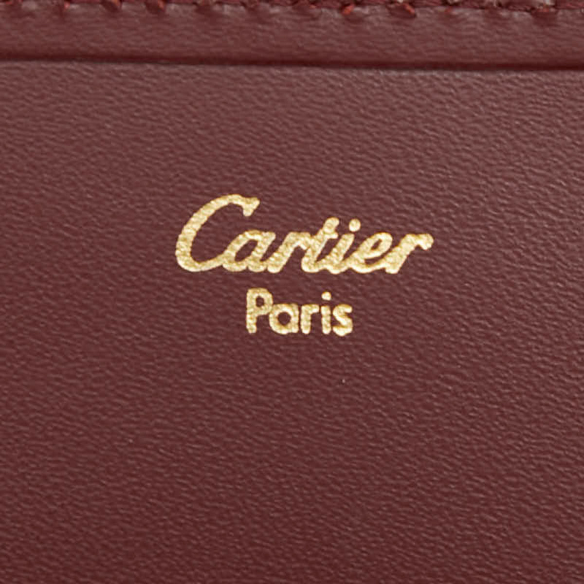 Cartier Bordeaux Wine Red Leather Wallet (Bi-Fold) (Pre-Owned)