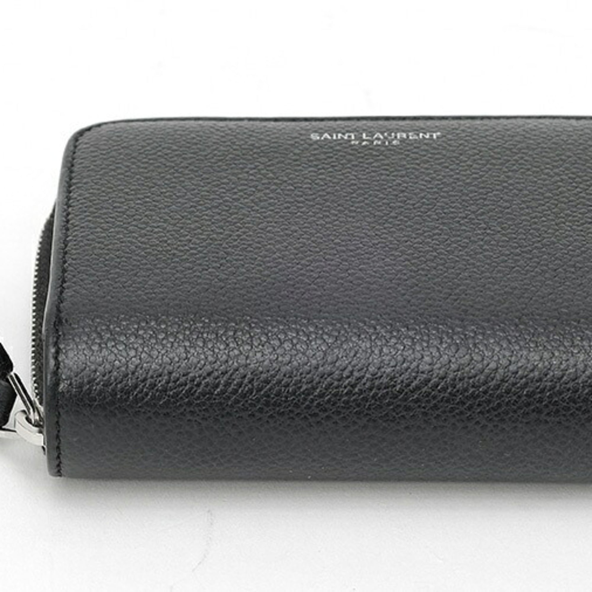 Saint Laurent Black Leather Wallet (Bi-Fold) (Pre-Owned)