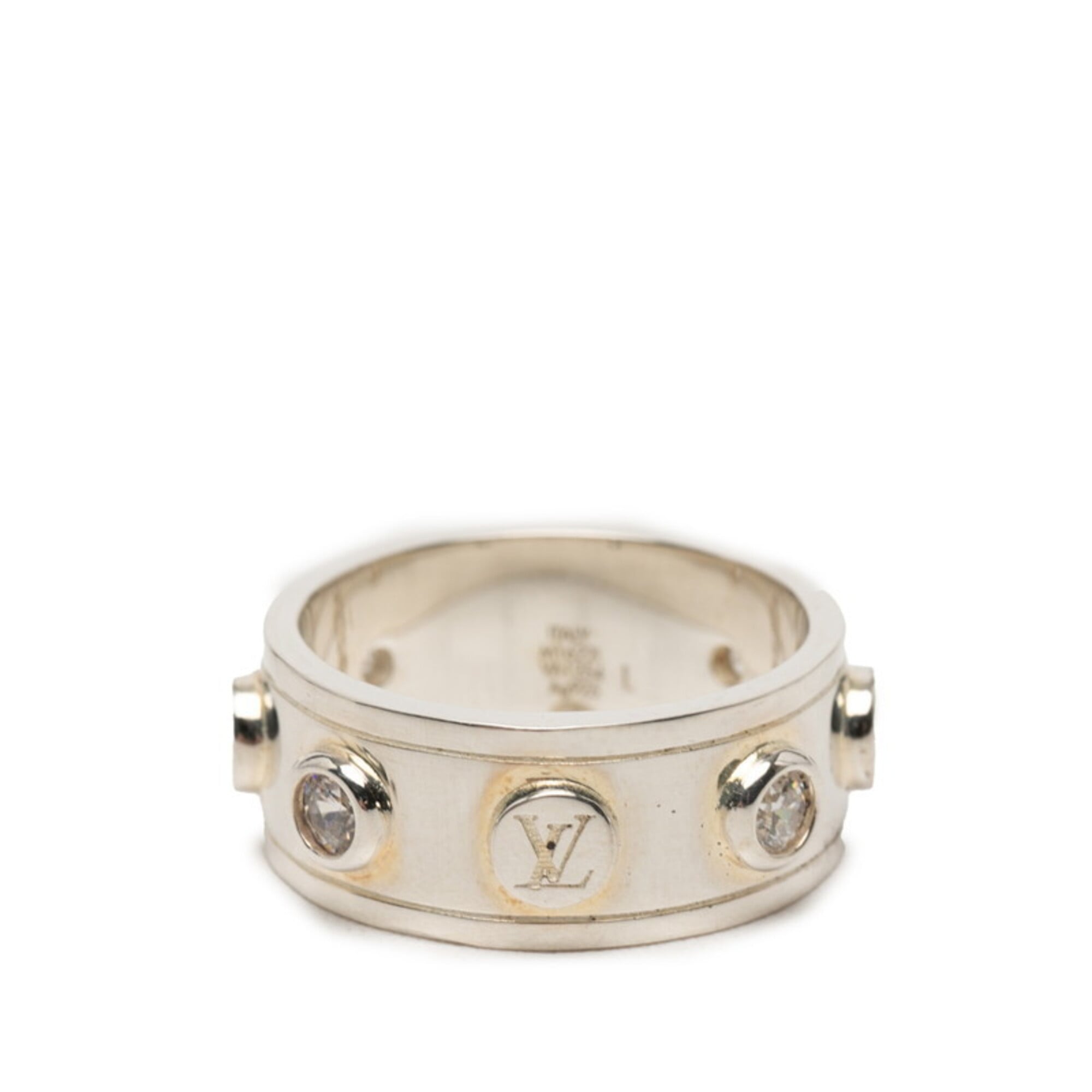Louis Vuitton Silver 925 Band Ring (Pre-Owned)