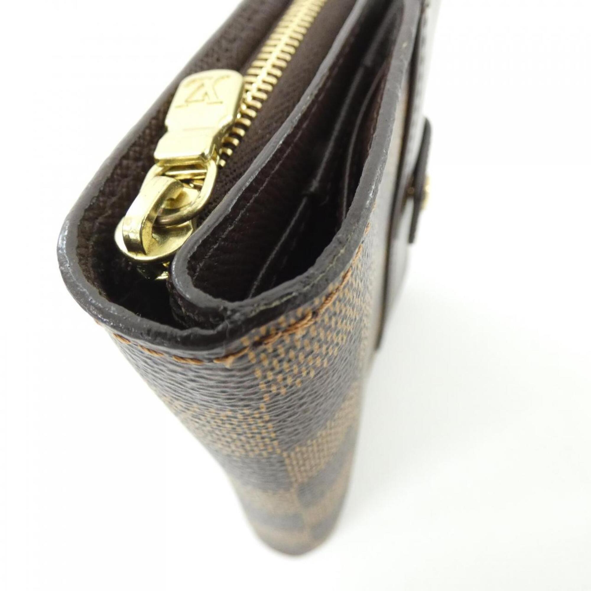 Louis Vuitton Damier Ebene Coated Canvas Wallet (Bi-Fold) (Pre-Owned)
