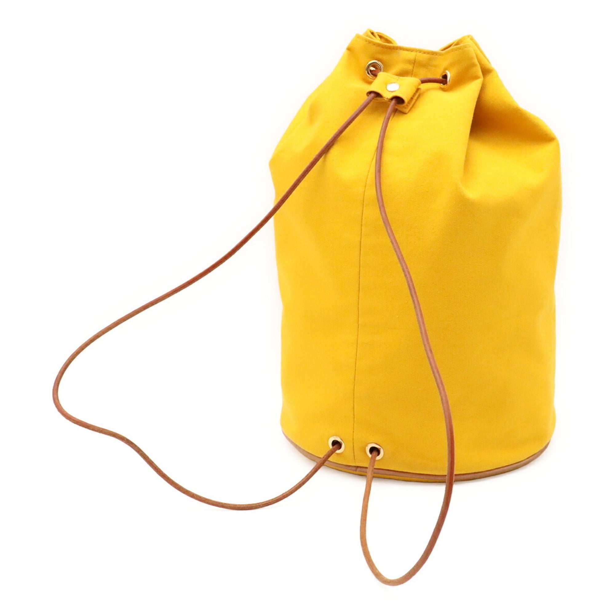 Hermes Yellow Canvas Shoulder Bag (Pre-Owned)