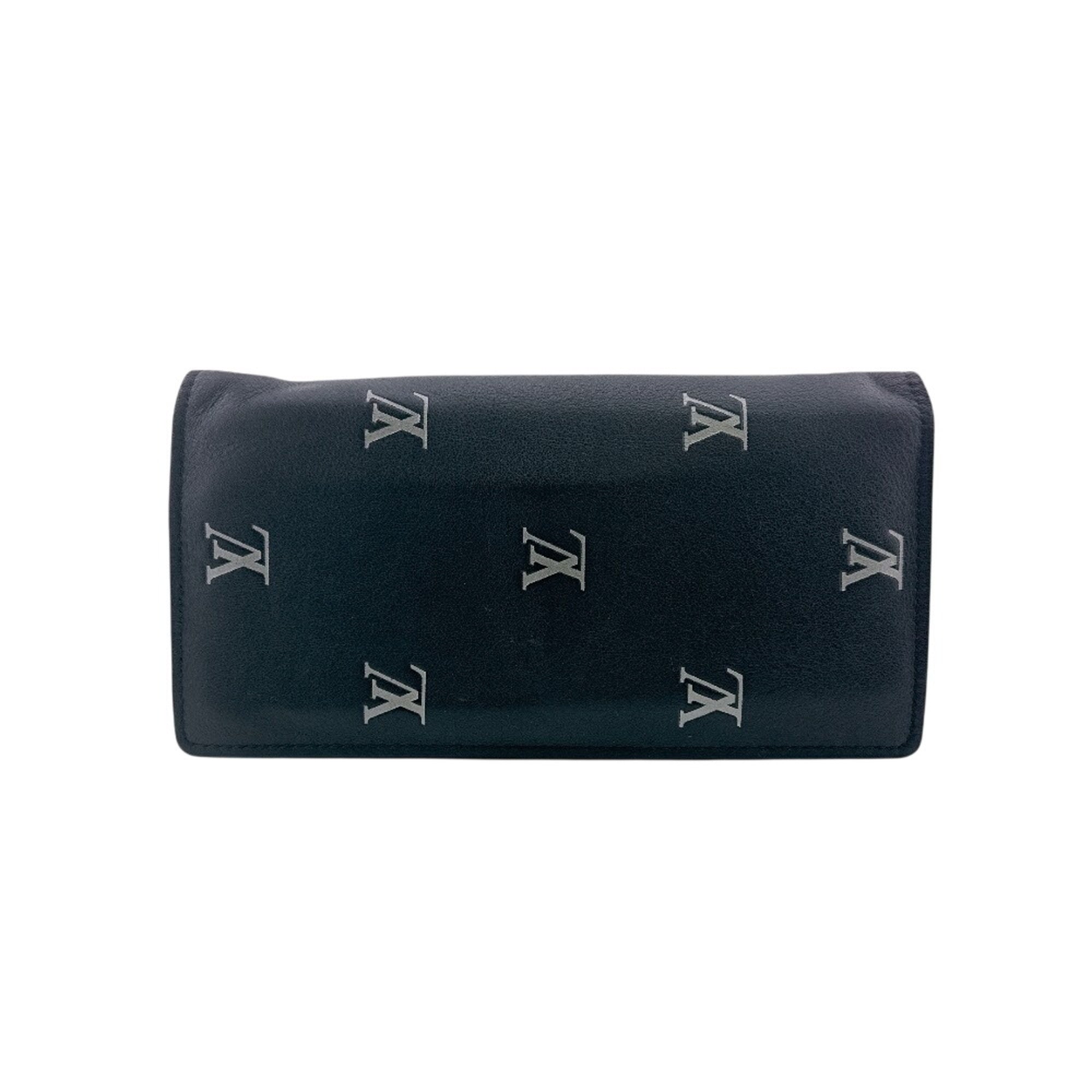 Louis Vuitton Black Leather Wallet (Bi-Fold) (Pre-Owned)