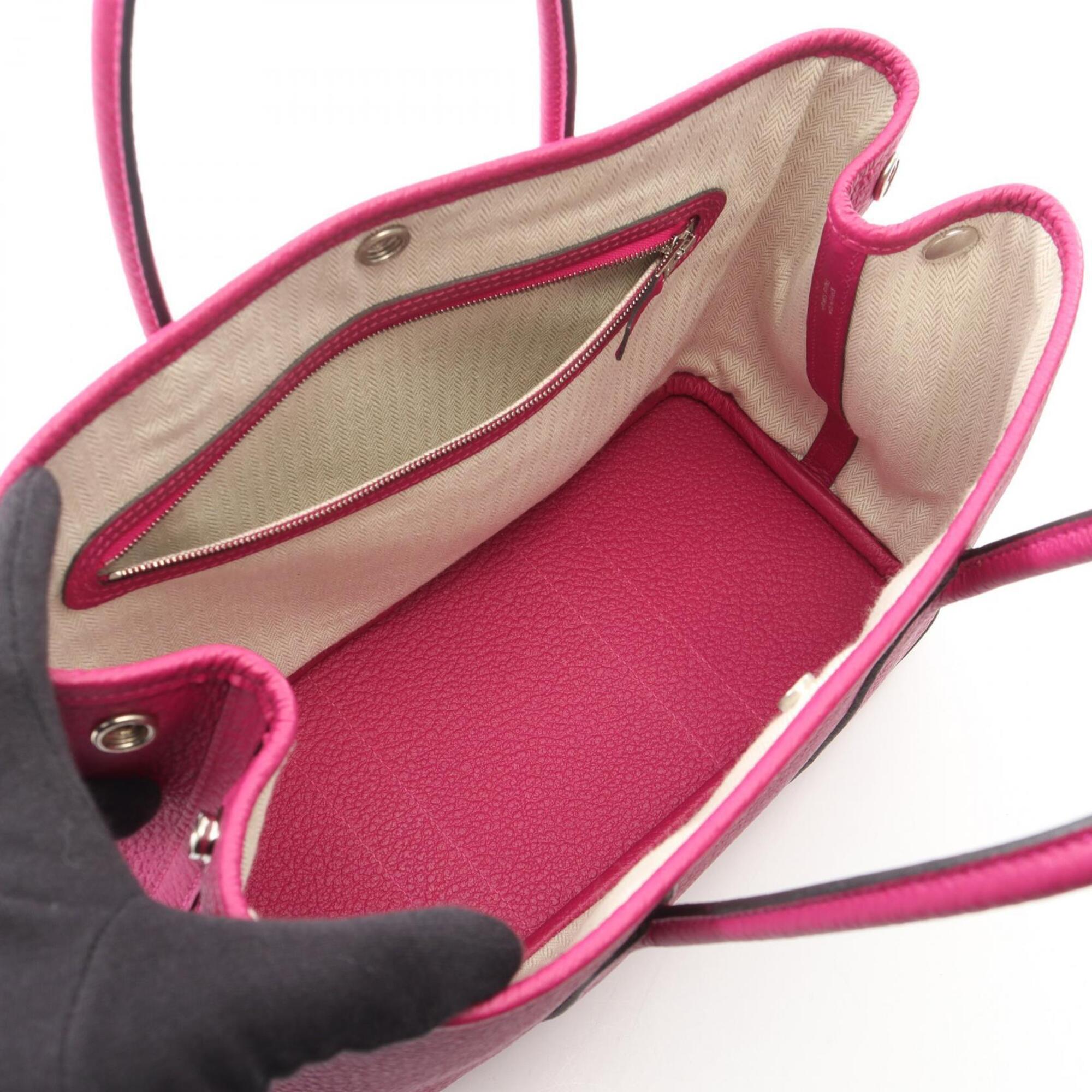 Hermes Pink Country Leather Leather Handbag Tote Bag (Pre-Owned)