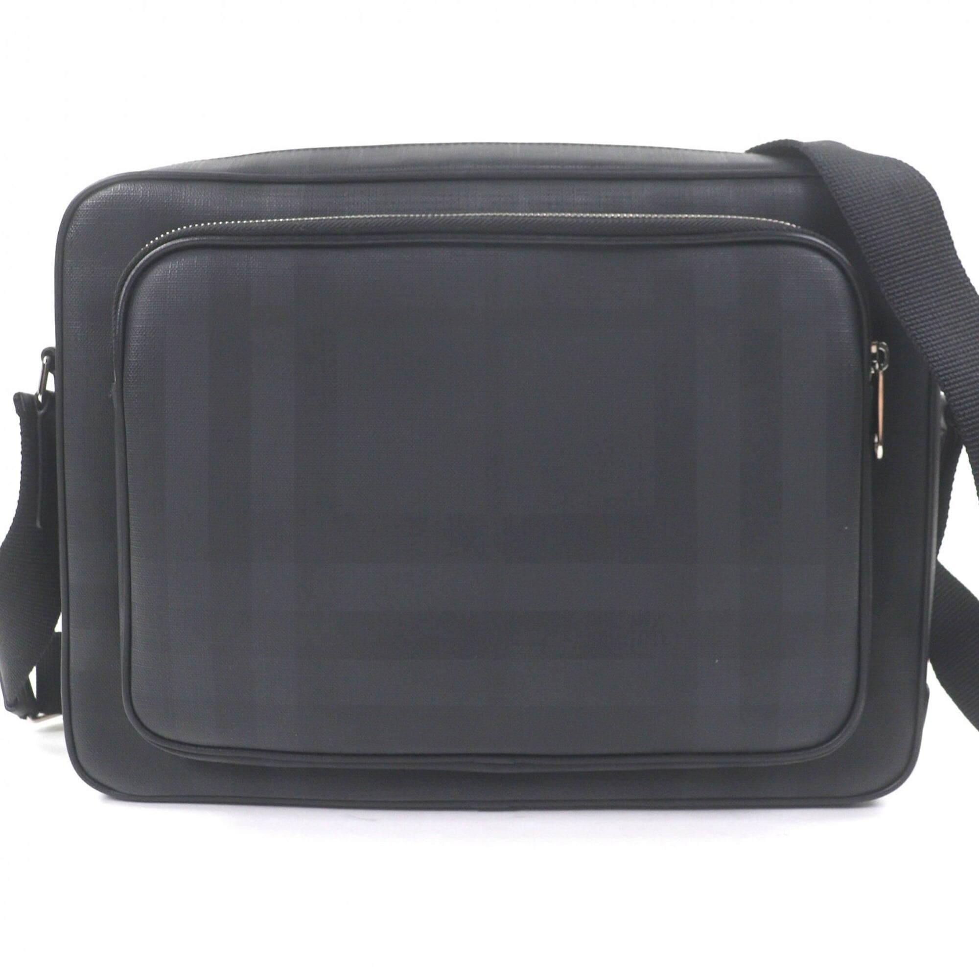Burberry Black Polyester Cotton Briefcase Messenger Bag Shoulder Bag (Pre-Owned)