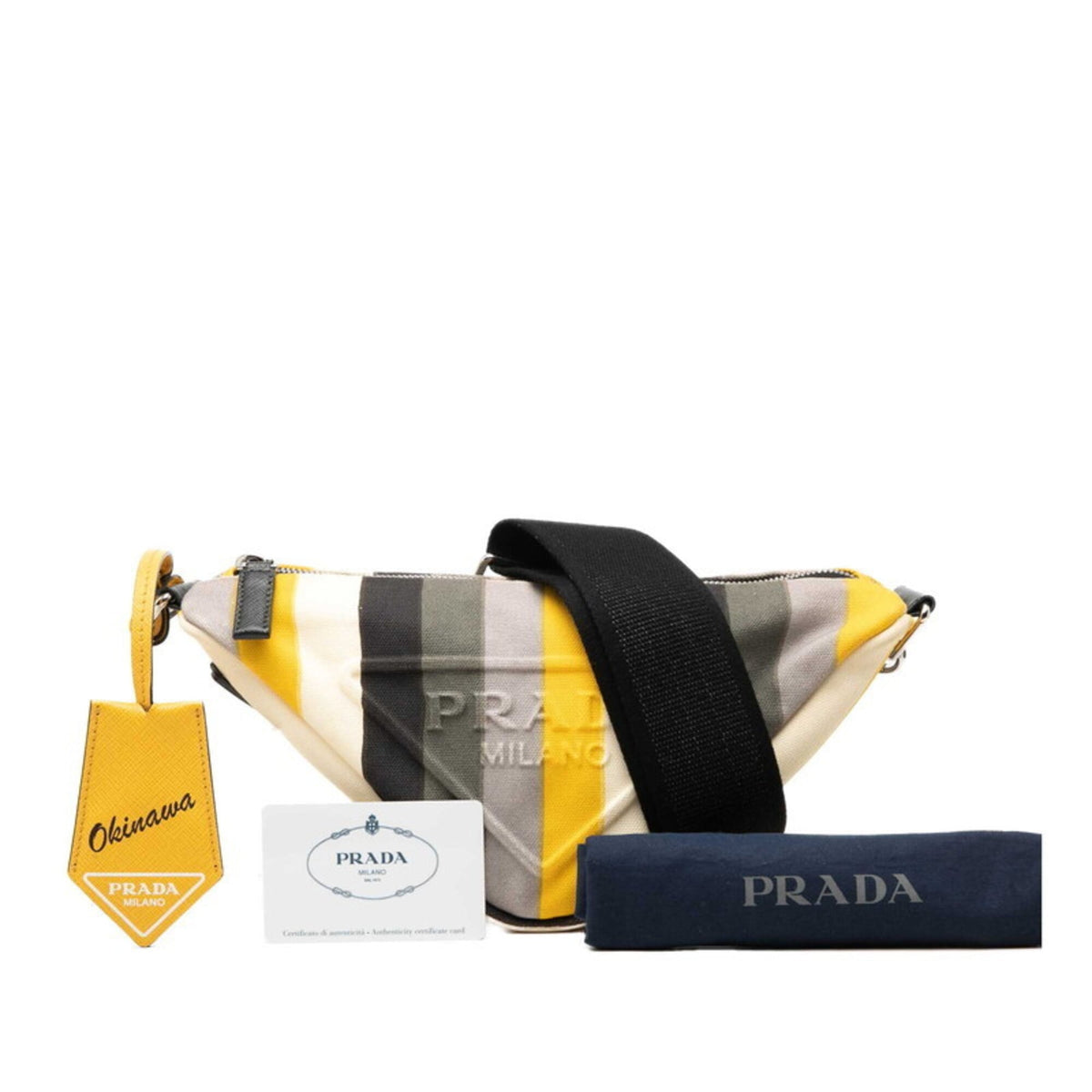 Prada Multi-Color Canvas Shoulder Bag (Pre-Owned)