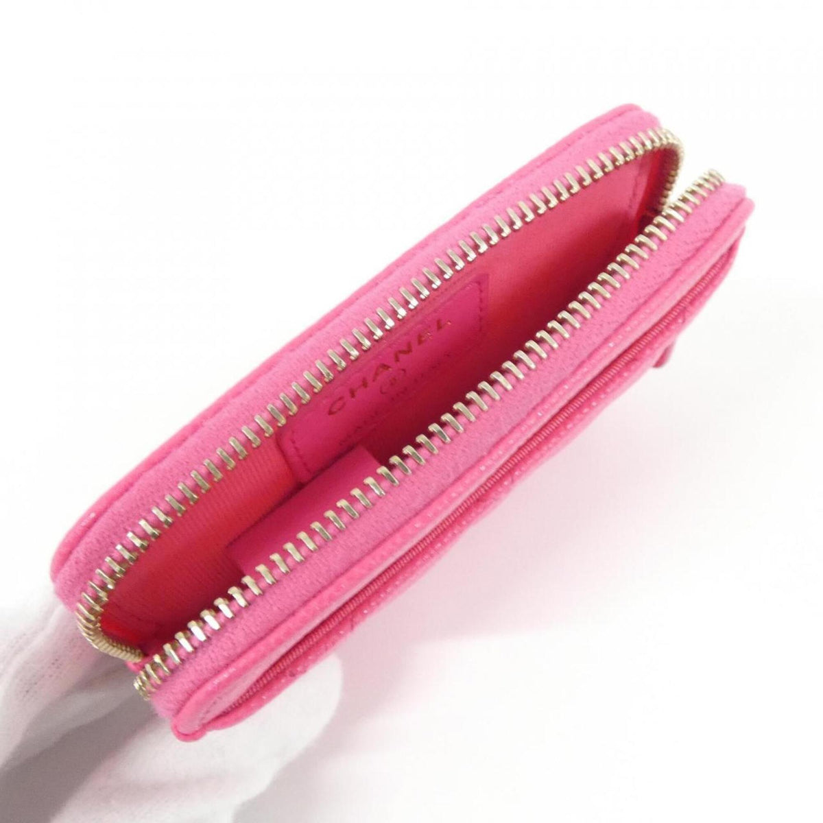 Chanel Pink Grained Calfskin Coin Purse/Coin Case (Pre-Owned)