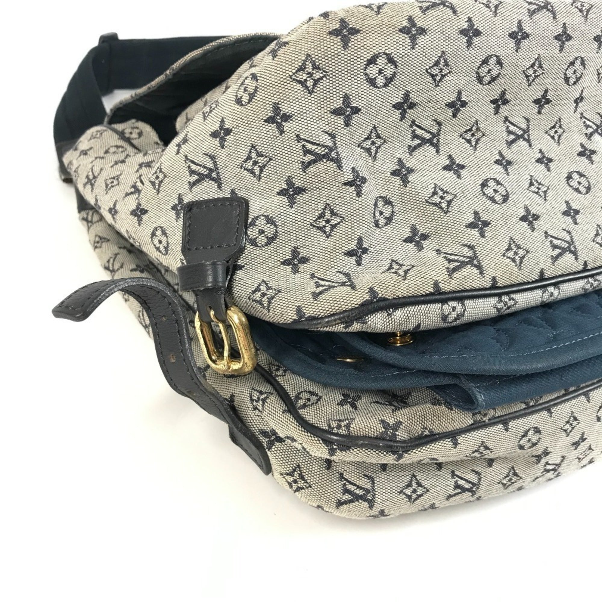 Louis Vuitton Navy Monogram Mini Messenger Bag Shoulder Bag (Pre-Owned)