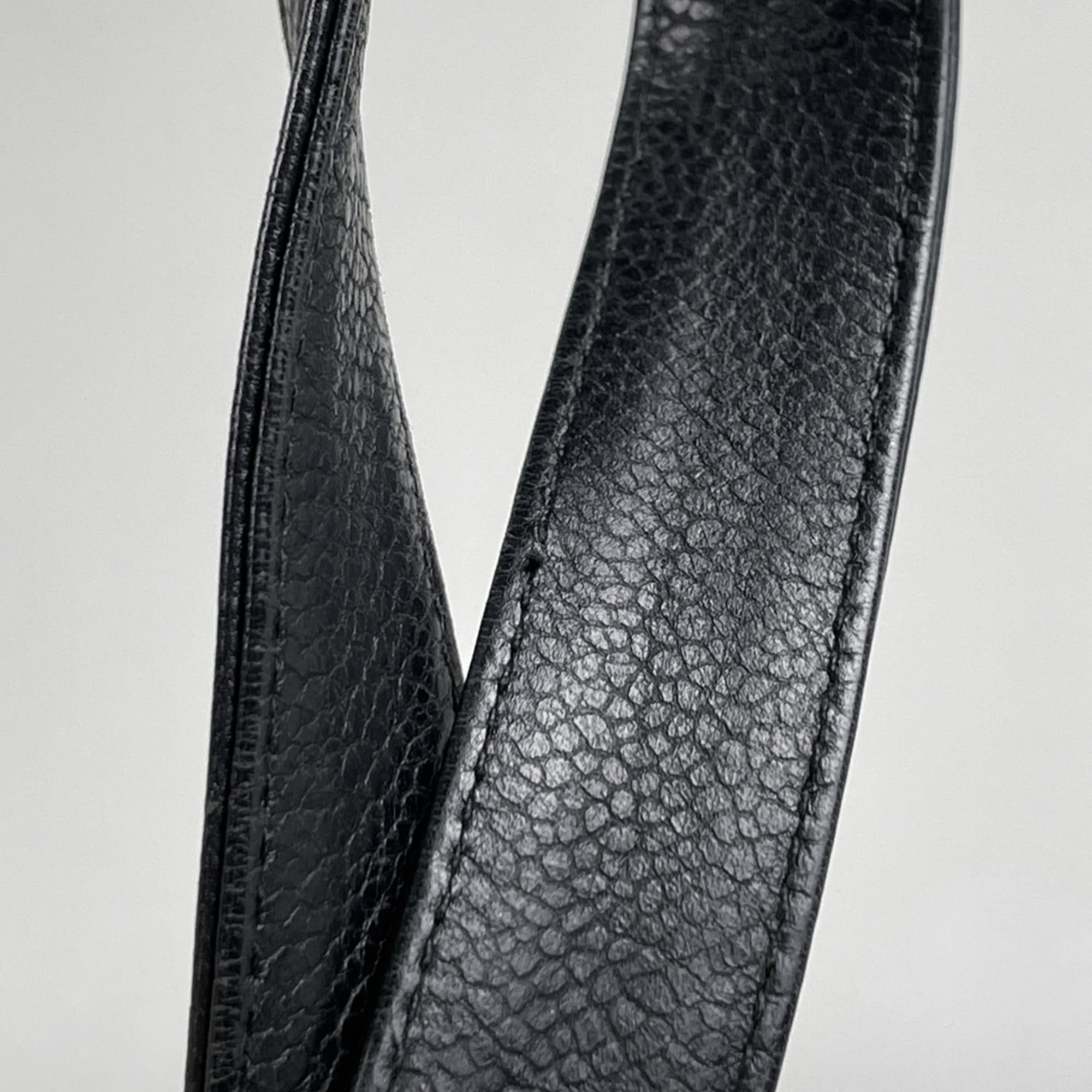 Chanel Black Grained Calfskin Shoulder Bag Tote Bag (Pre-Owned)