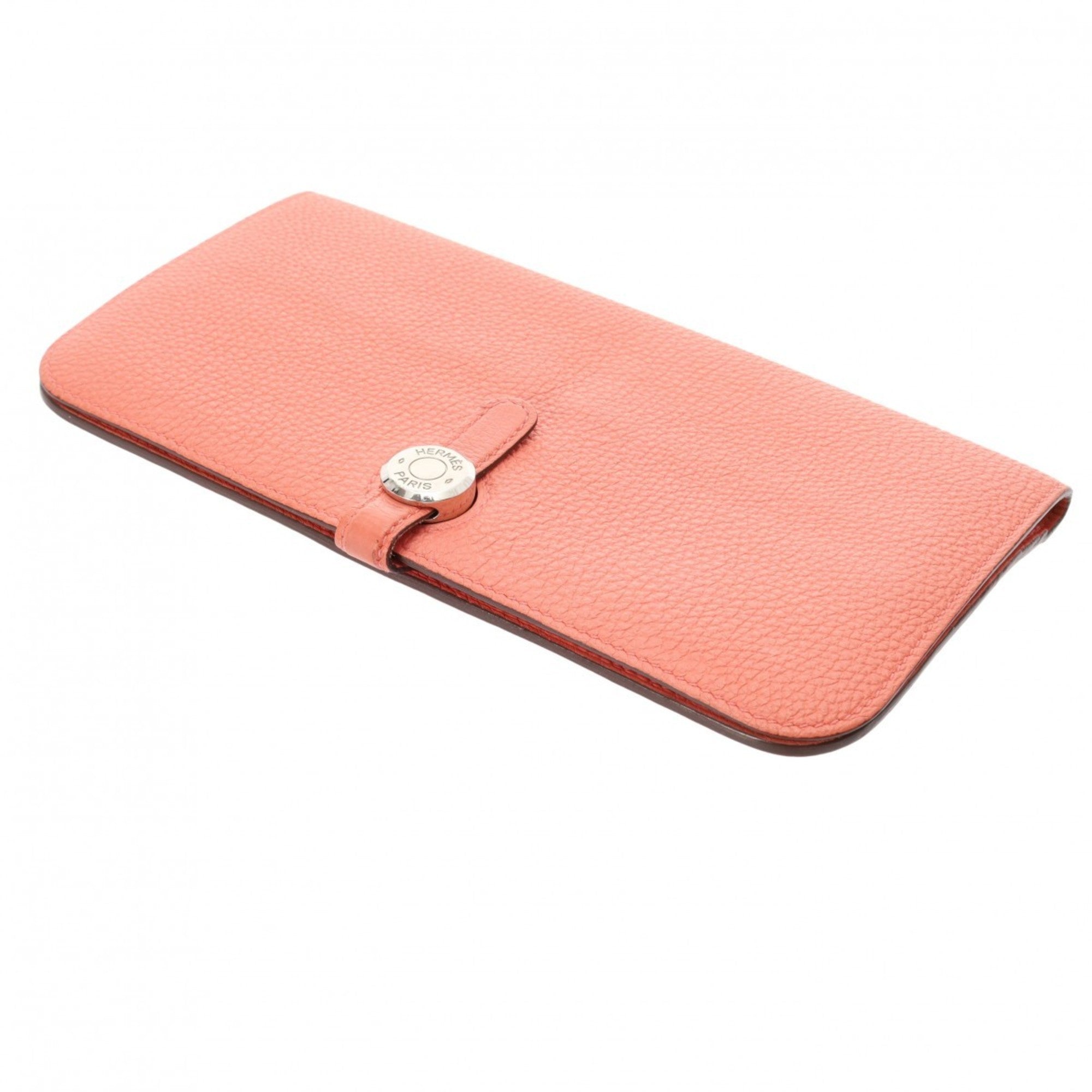Hermes Dogon Rose Pink Togo Leather Long Bill Wallet (Bi-Fold) (Pre-Owned)