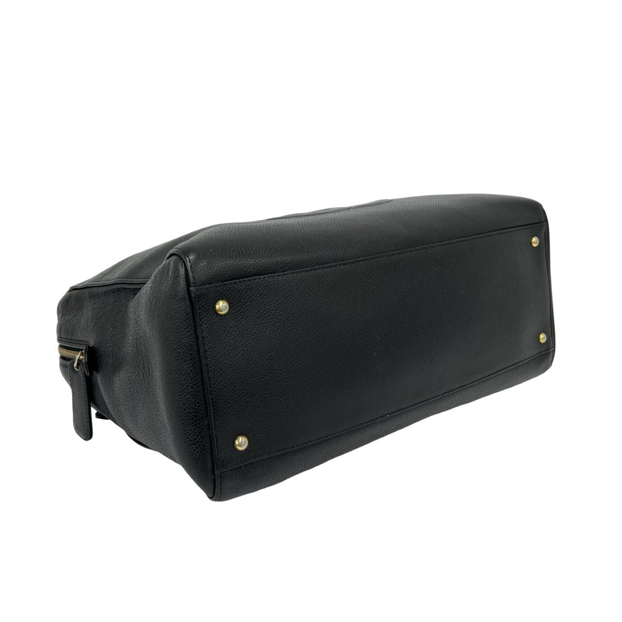 Chanel Black Grained Calfskin Tote Bag (Pre-Owned)