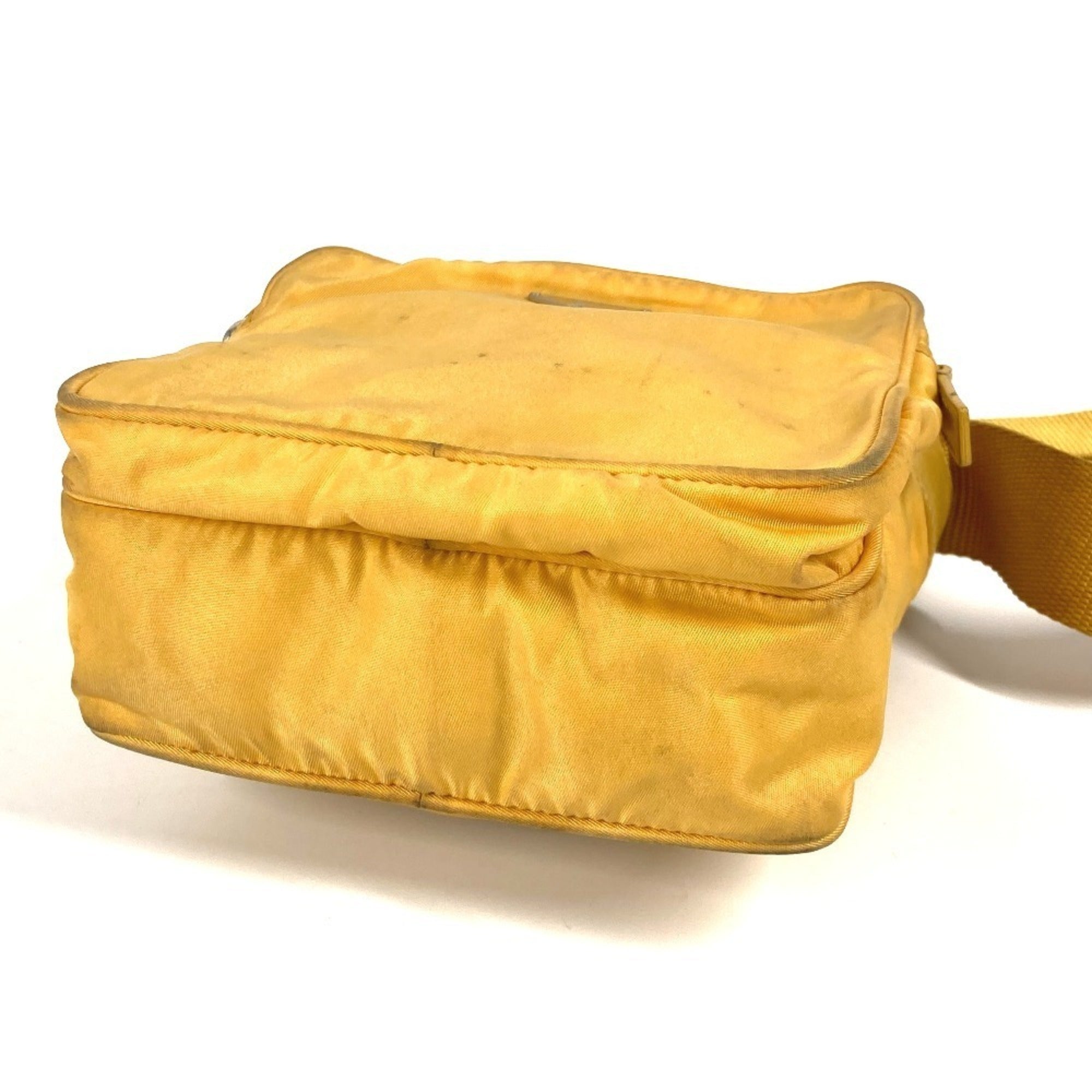 Prada Yellow Nylon Pochette Shoulder Bag (Pre-Owned)