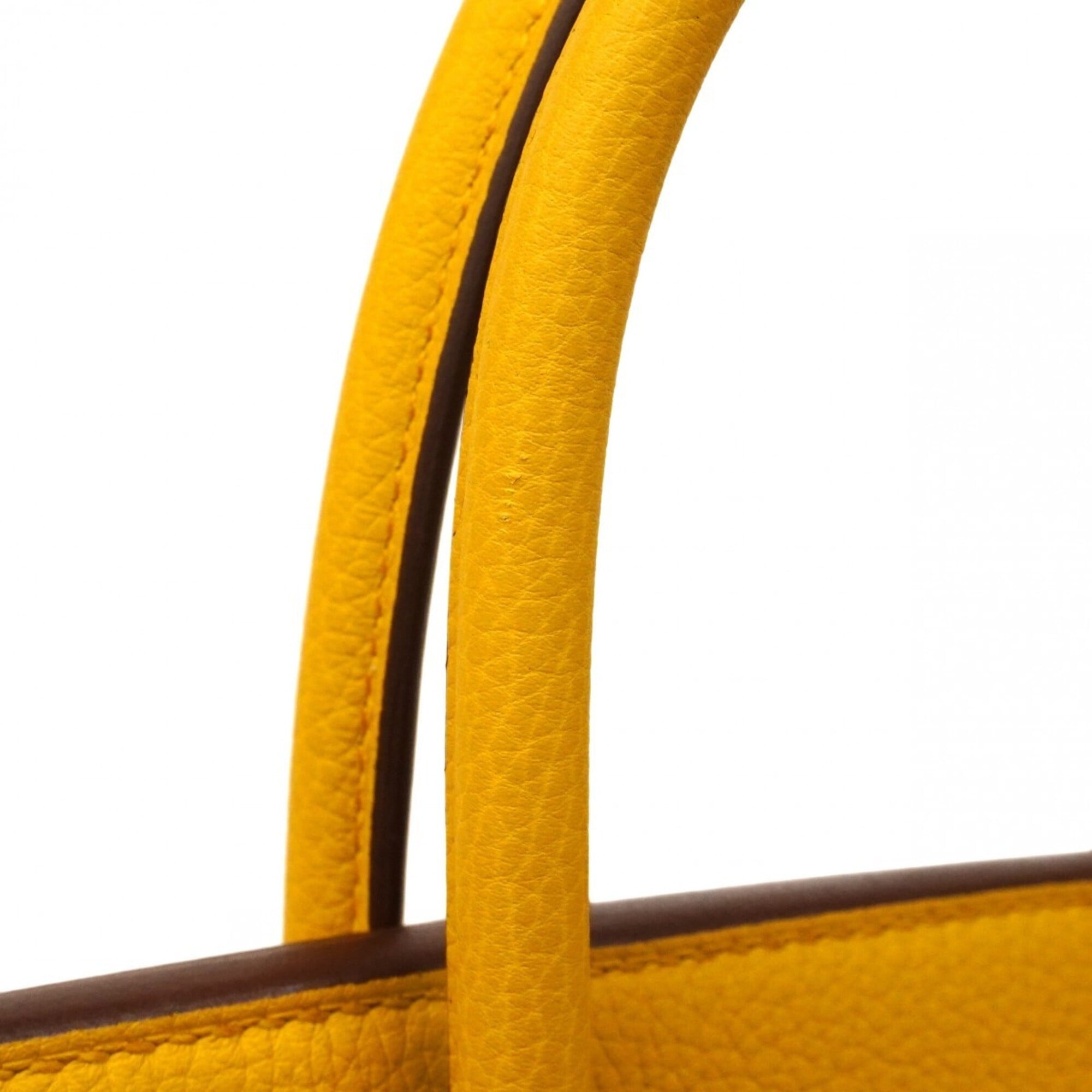 Hermes Yellow Togo Leather Handbag (Pre-Owned)
