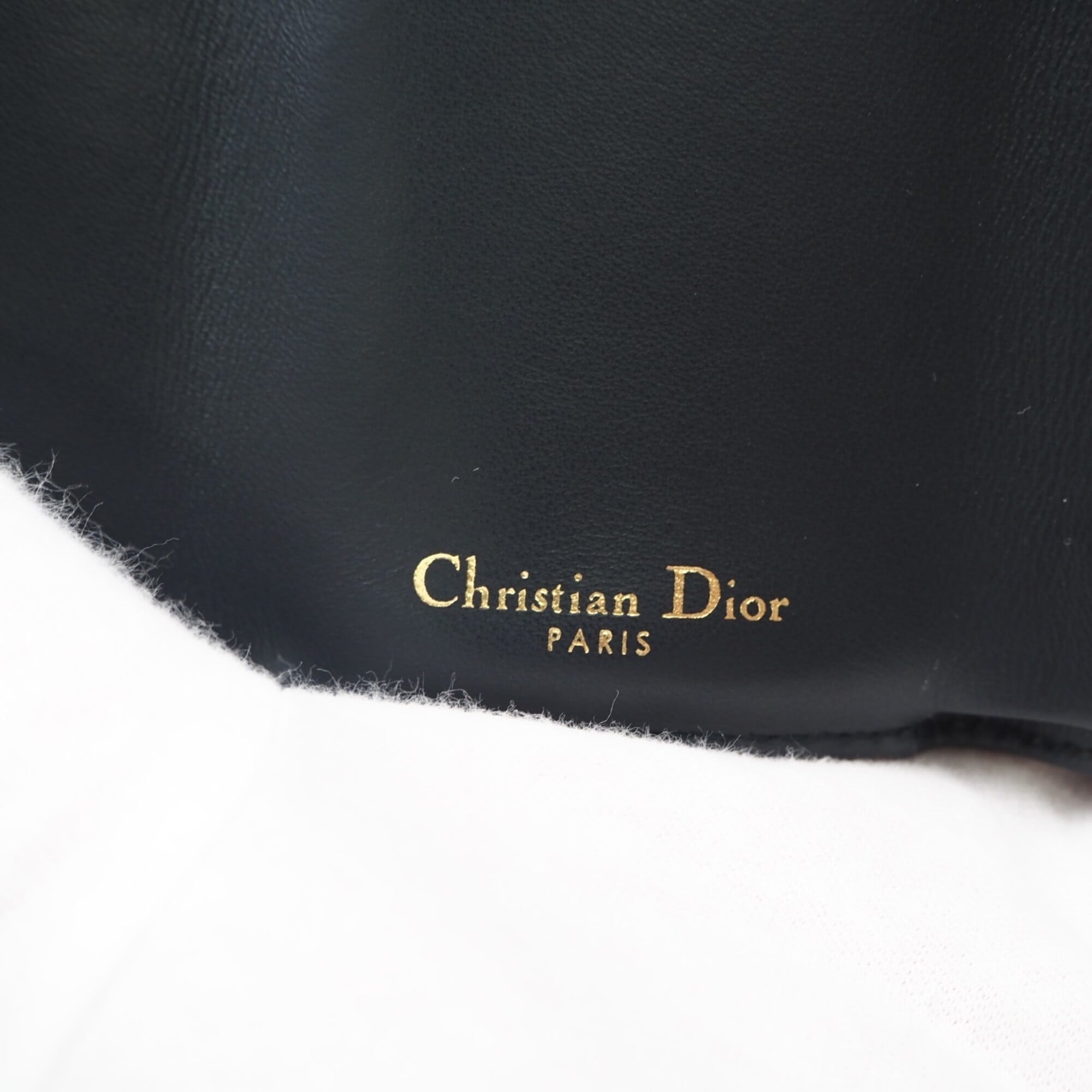 Christian Dior Beige Navy Canvas Leather Wallet (Tri-Fold) (Pre-Owned)