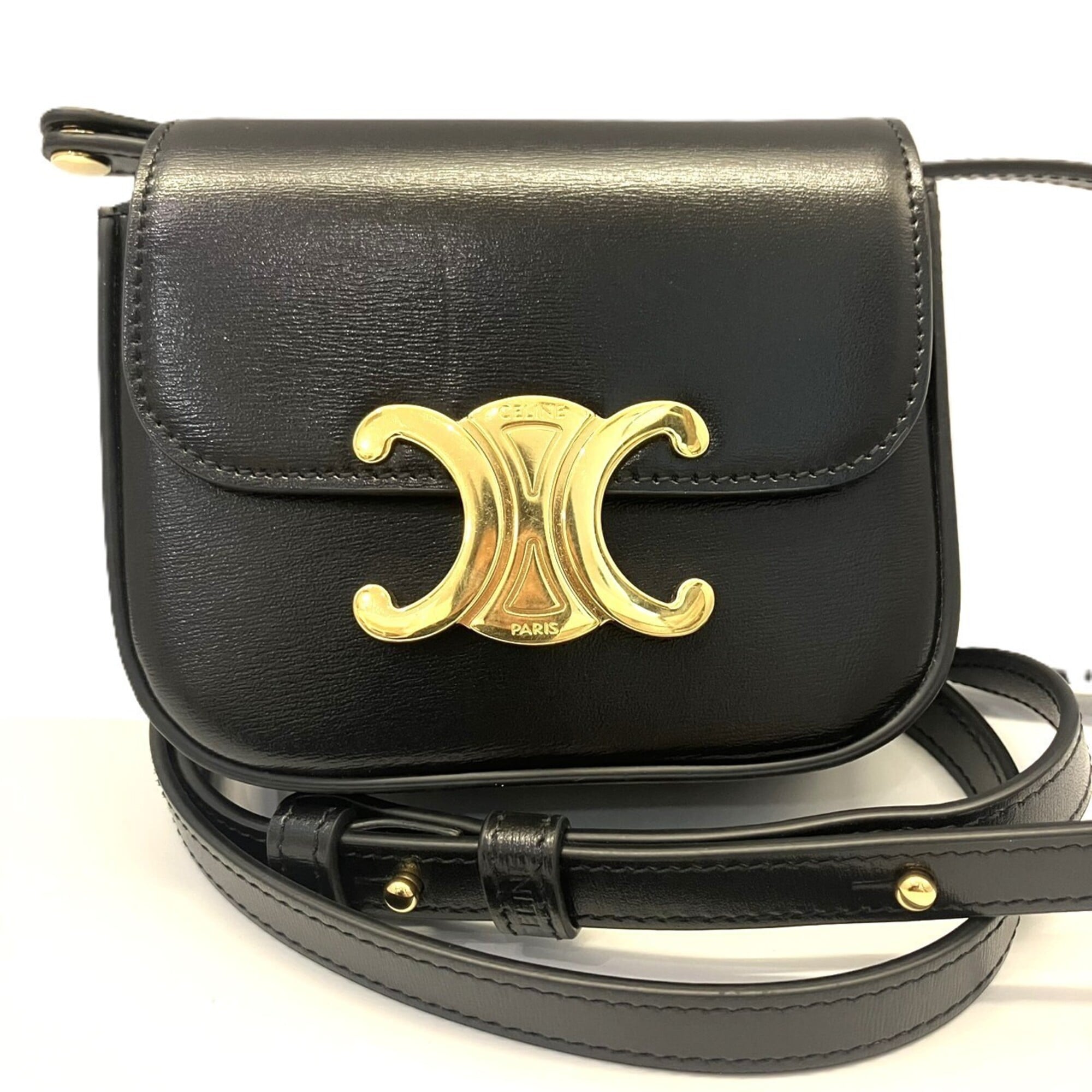 Celine Black Leather Shoulder Bag (Pre-Owned)